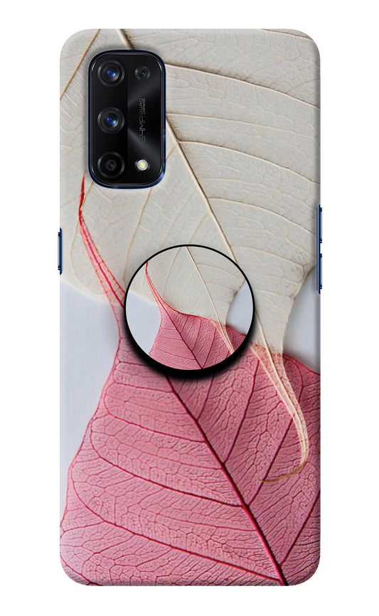 White Pink Leaf Realme X7 Pro Pop Case