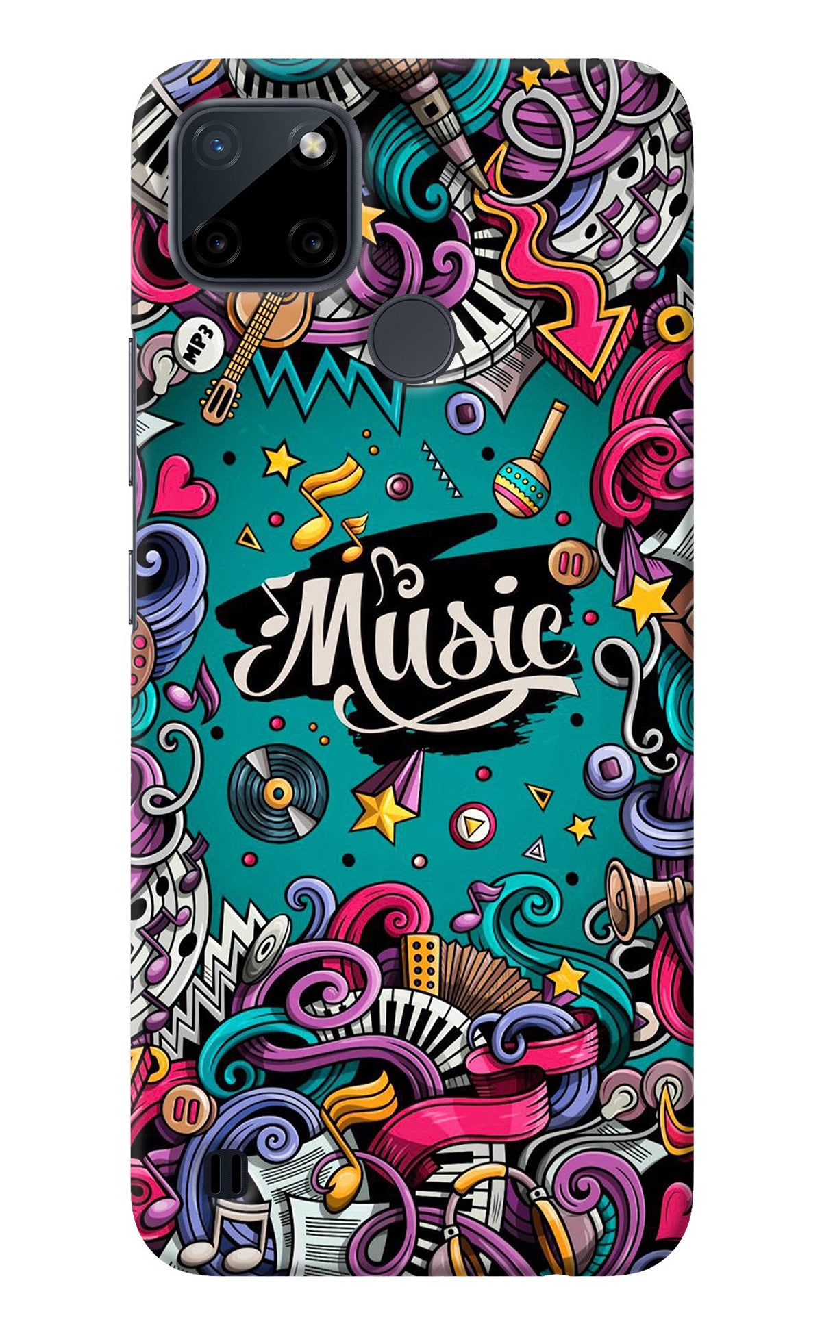 Music Graffiti Realme C21Y/C25Y Back Cover