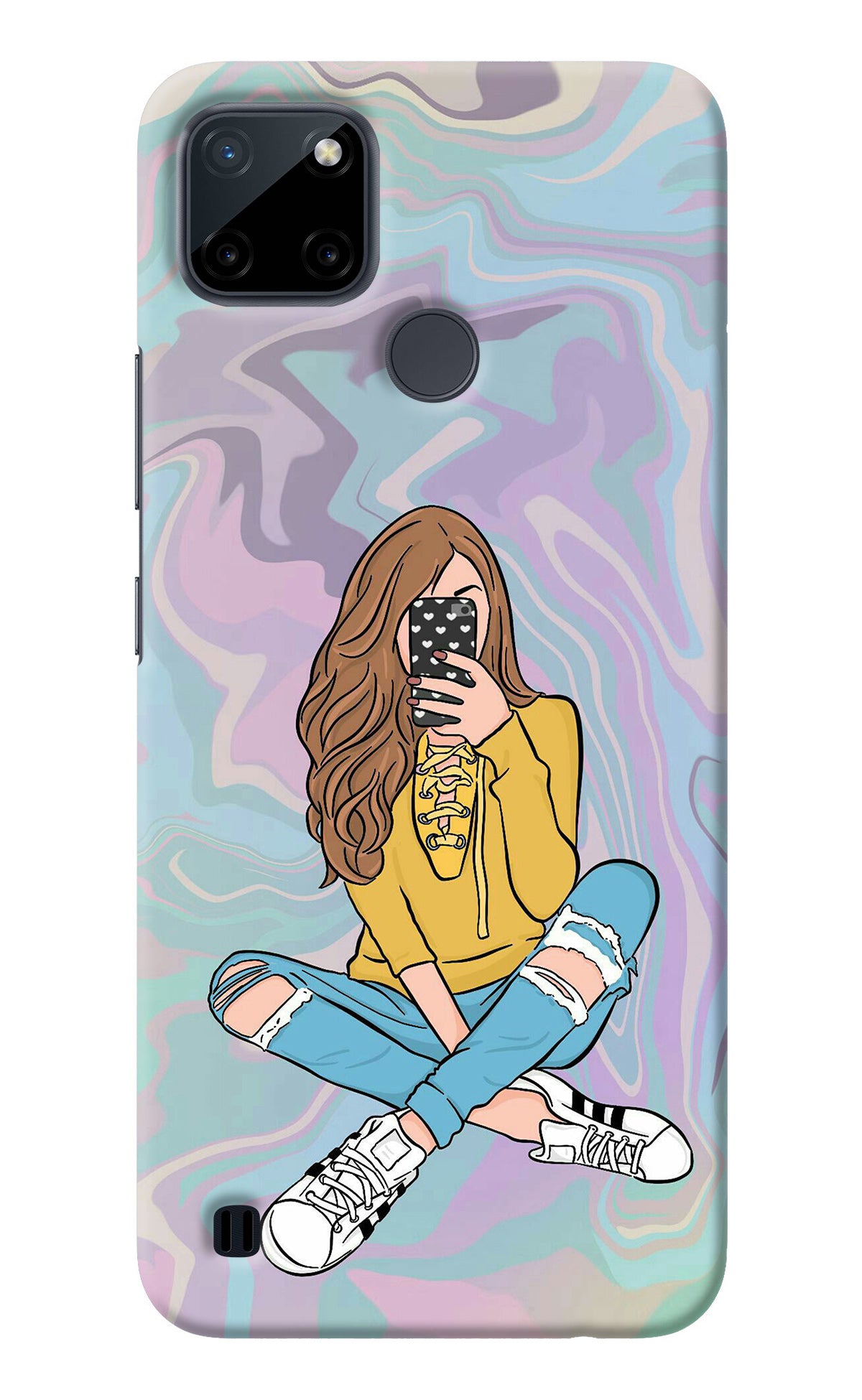 Selfie Girl Realme C21Y/C25Y Back Cover