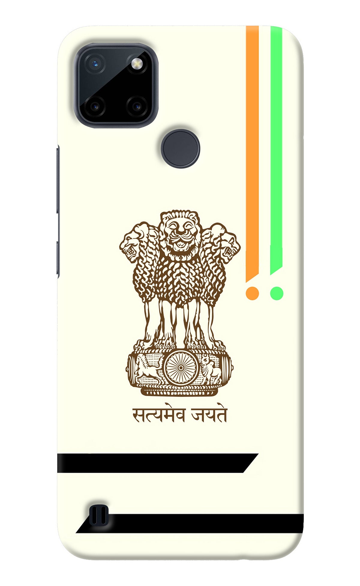 Satyamev Jayate Brown Logo Realme C21Y/C25Y Back Cover