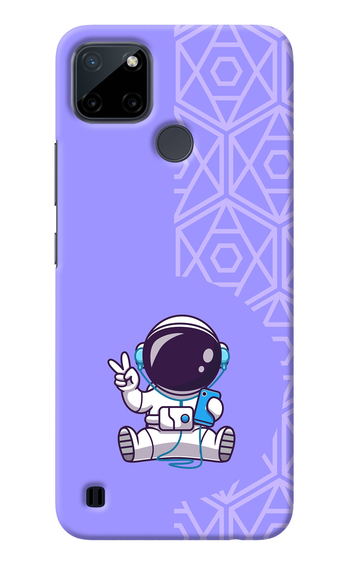 Cute Astronaut Chilling Realme C21Y/C25Y Back Cover