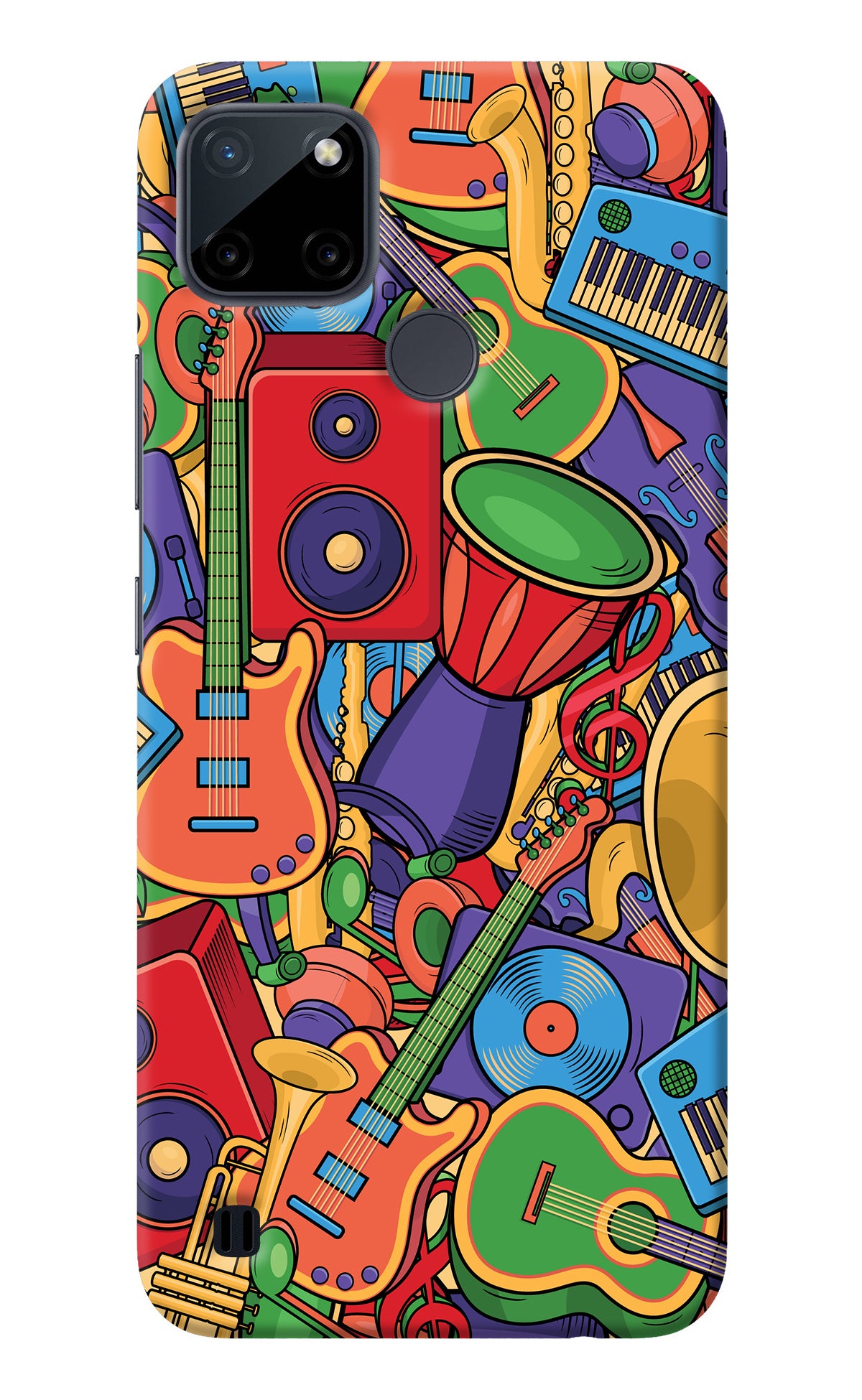 Music Instrument Doodle Realme C21Y/C25Y Back Cover