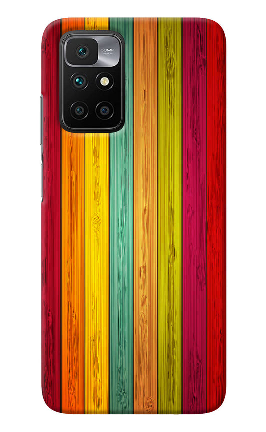 Multicolor Wooden Redmi 10 Prime Back Cover