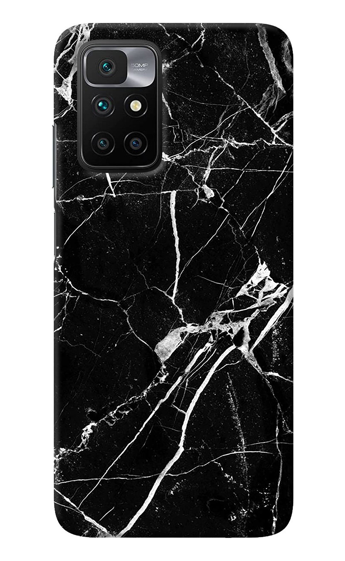 Black Marble Pattern Redmi 10 Prime Back Cover