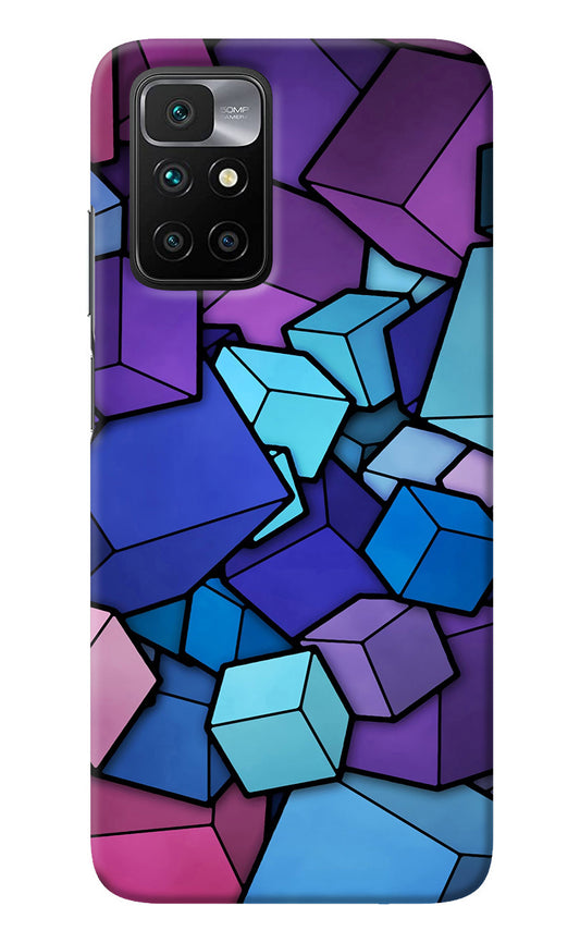 Cubic Abstract Redmi 10 Prime Back Cover