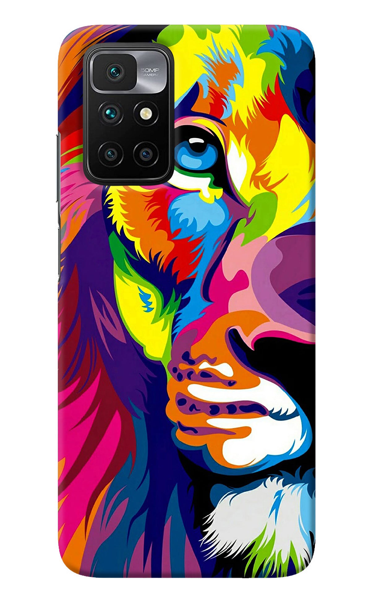 Lion Half Face Redmi 10 Prime Back Cover