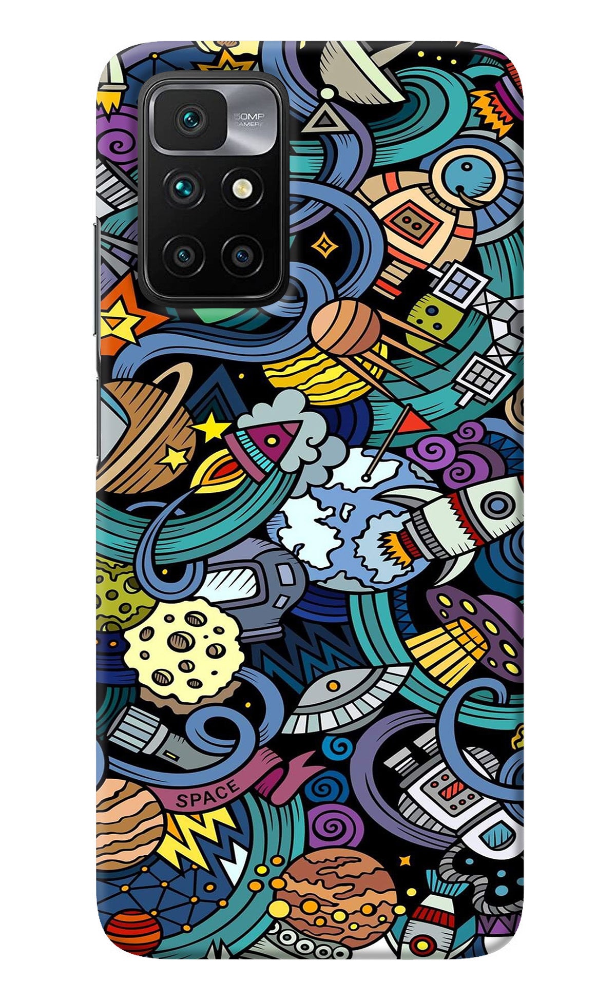 Space Abstract Redmi 10 Prime Back Cover