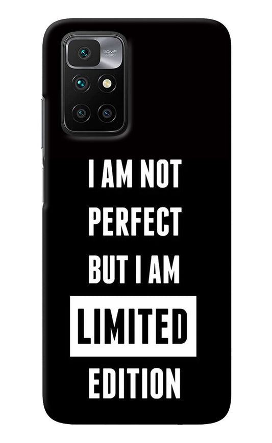 I Am Not Perfect But I Am Limited Edition Redmi 10 Prime Back Cover