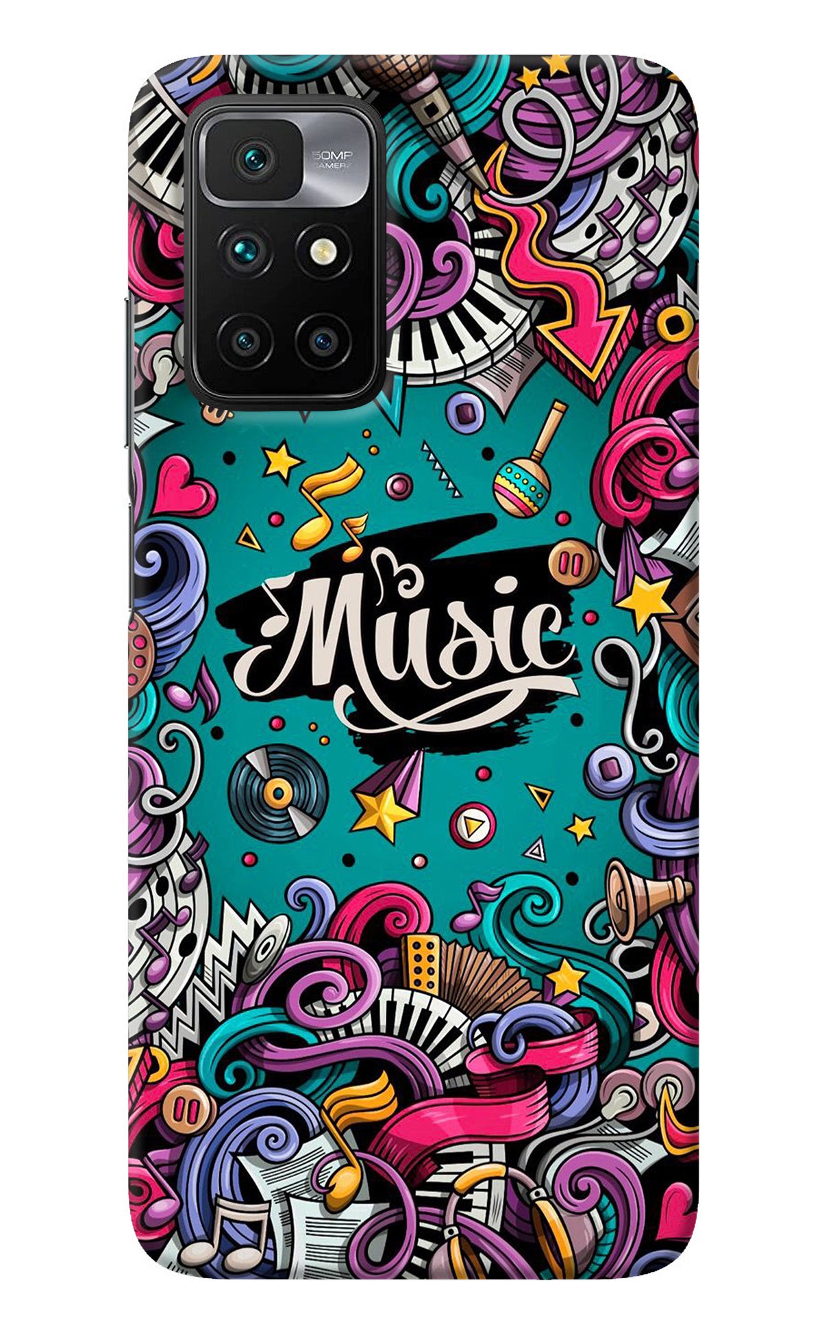 Music Graffiti Redmi 10 Prime Back Cover