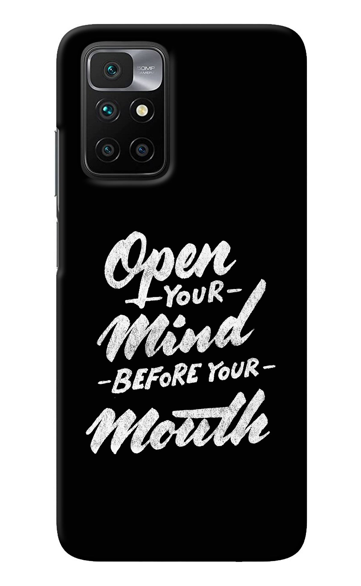 Open Your Mind Before Your Mouth Redmi 10 Prime Back Cover