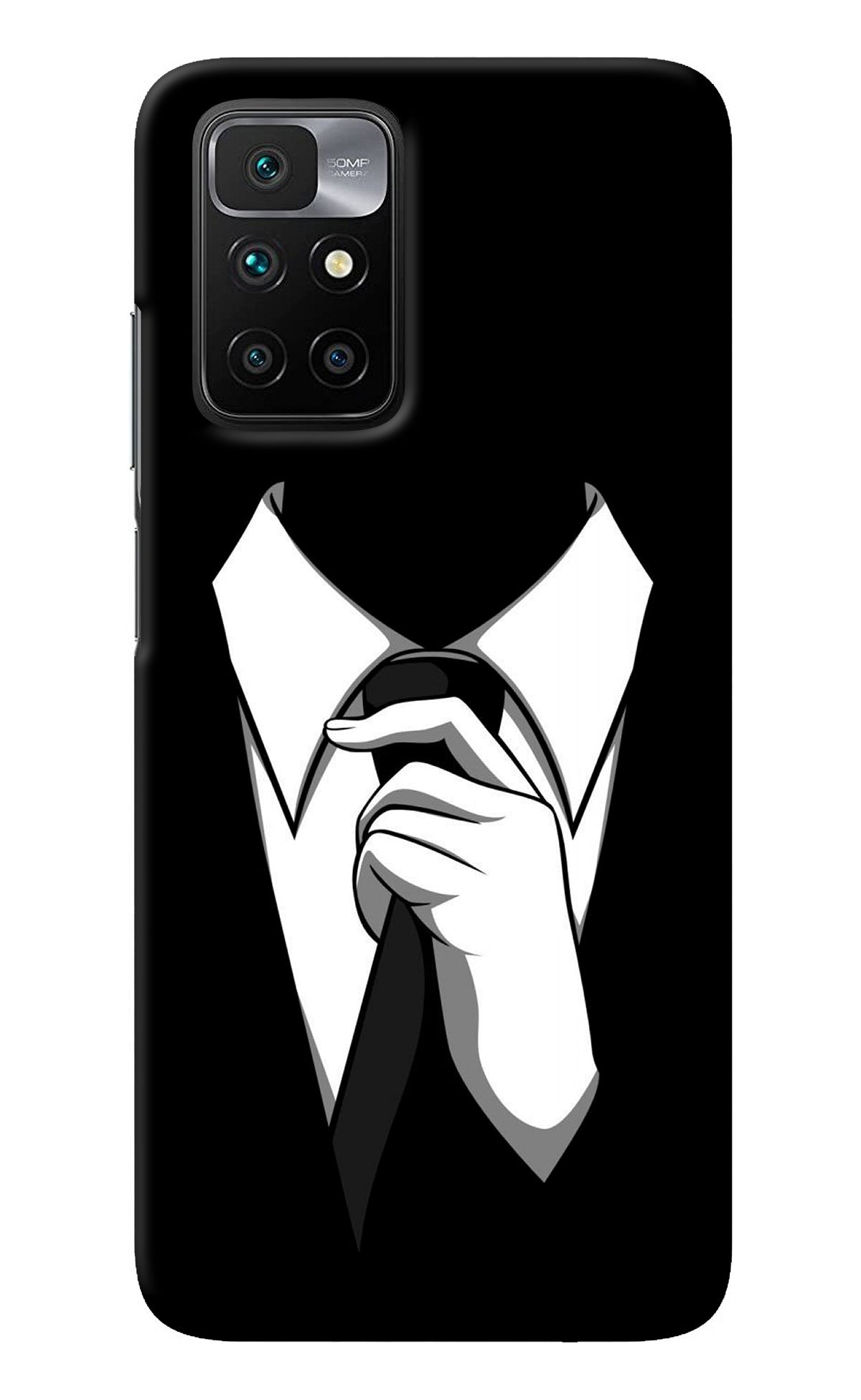 Black Tie Redmi 10 Prime Back Cover