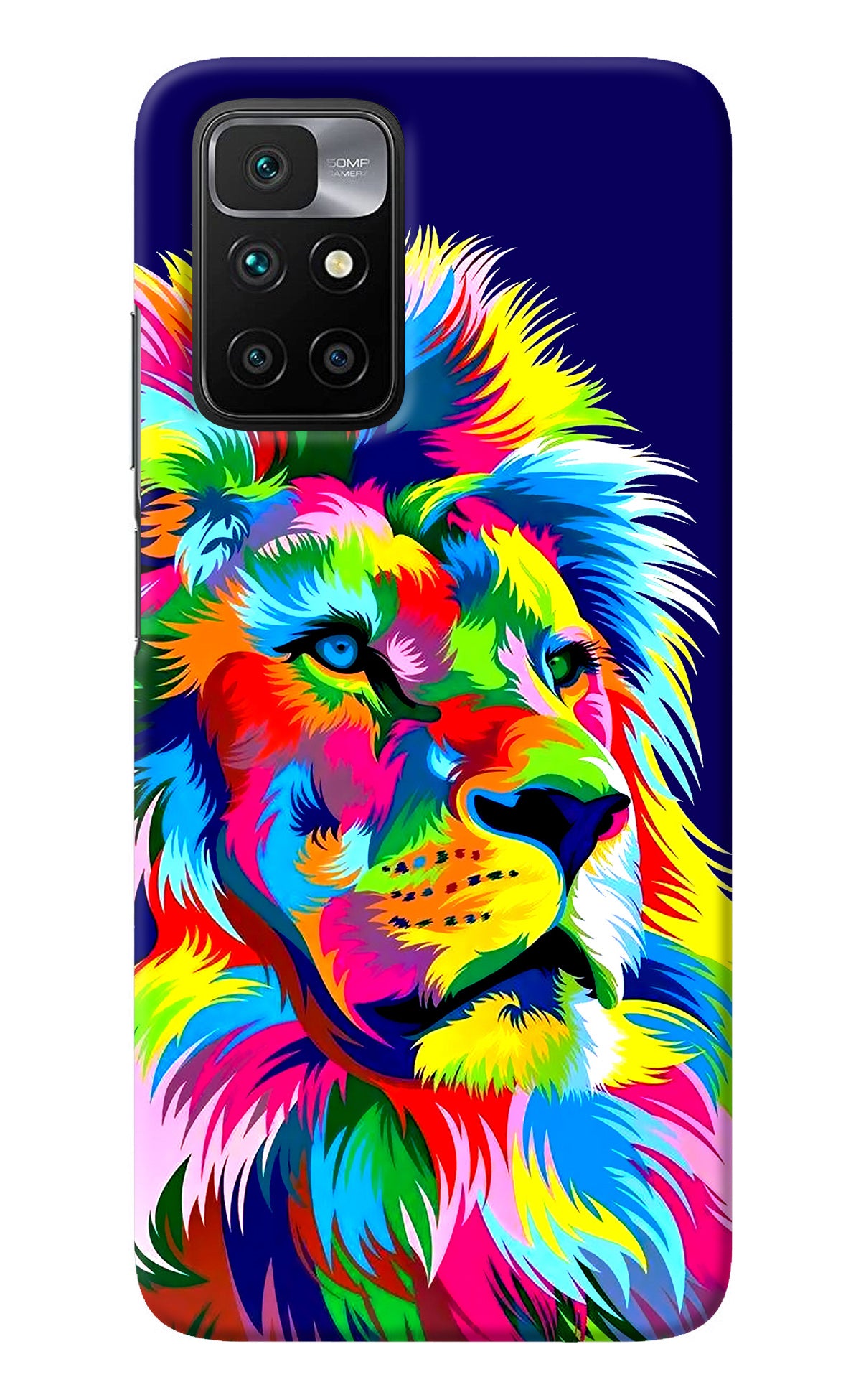 Vector Art Lion Redmi 10 Prime Back Cover