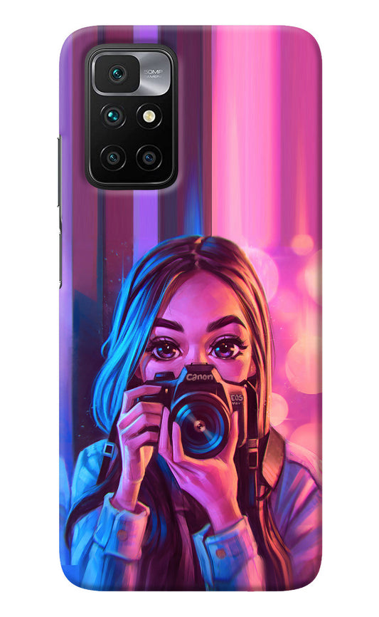 Girl Photographer Redmi 10 Prime Back Cover