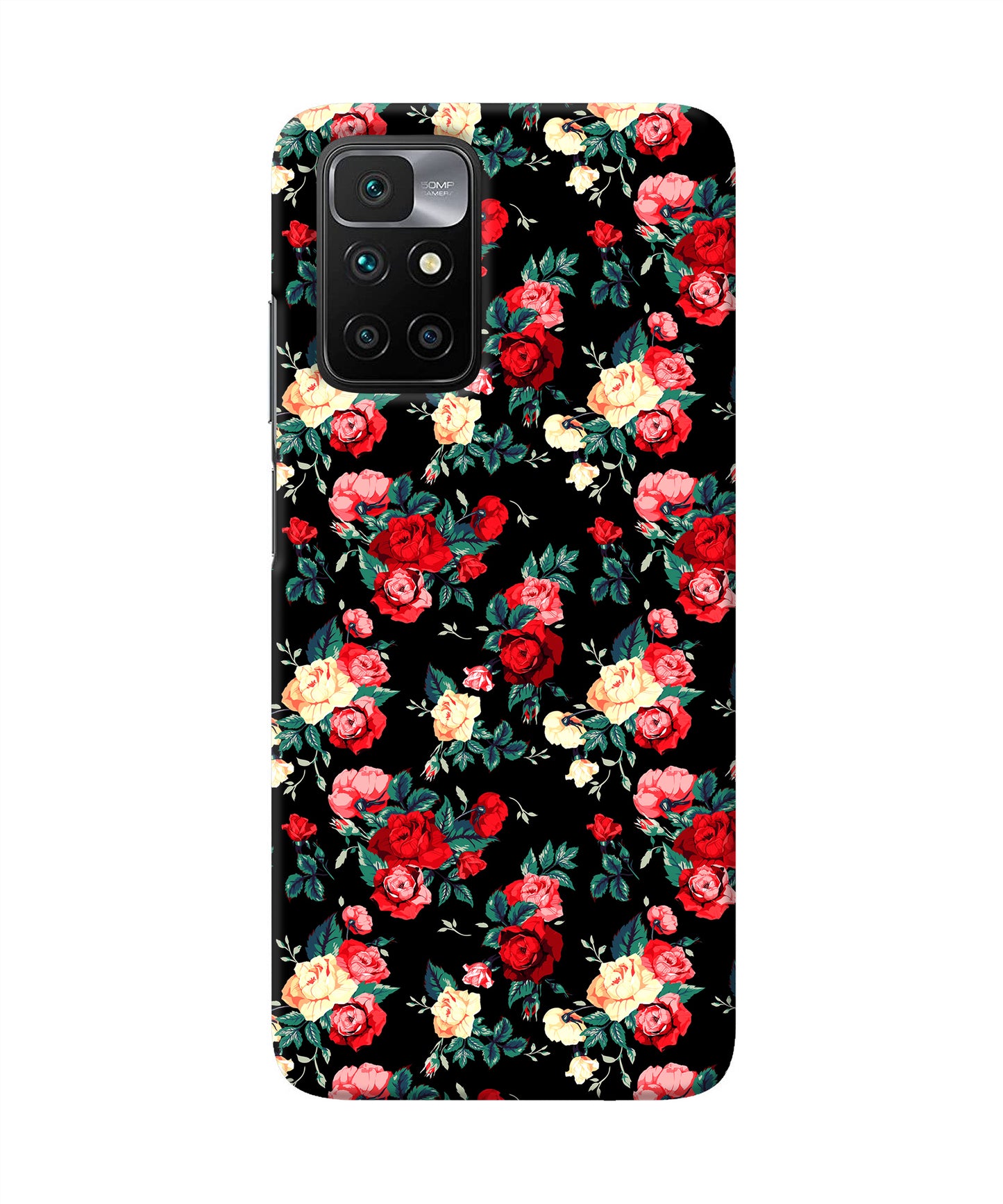 Rose Pattern Redmi 10 Prime Back Cover