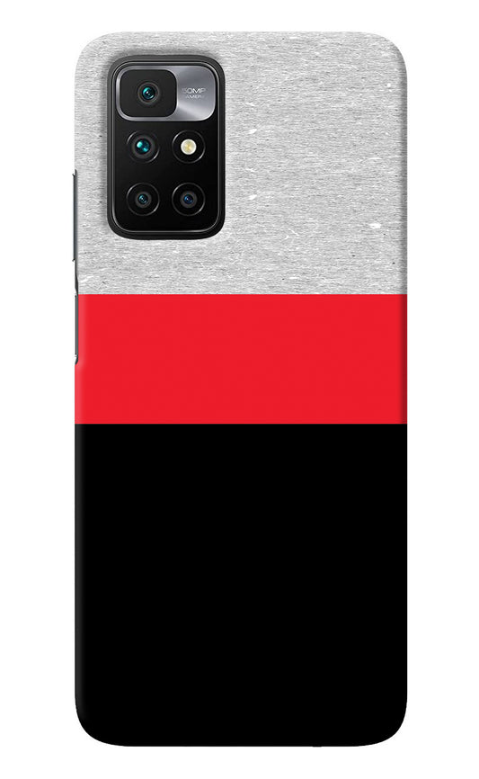 Tri Color Pattern Redmi 10 Prime Back Cover