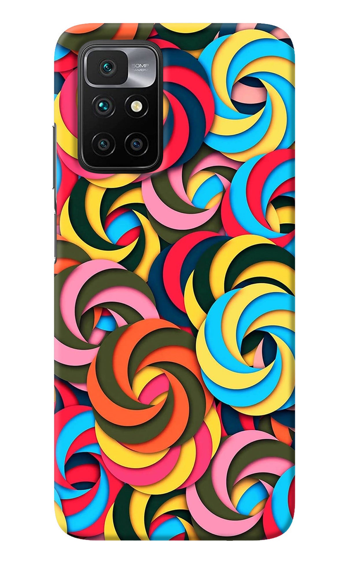 Spiral Pattern Redmi 10 Prime Back Cover