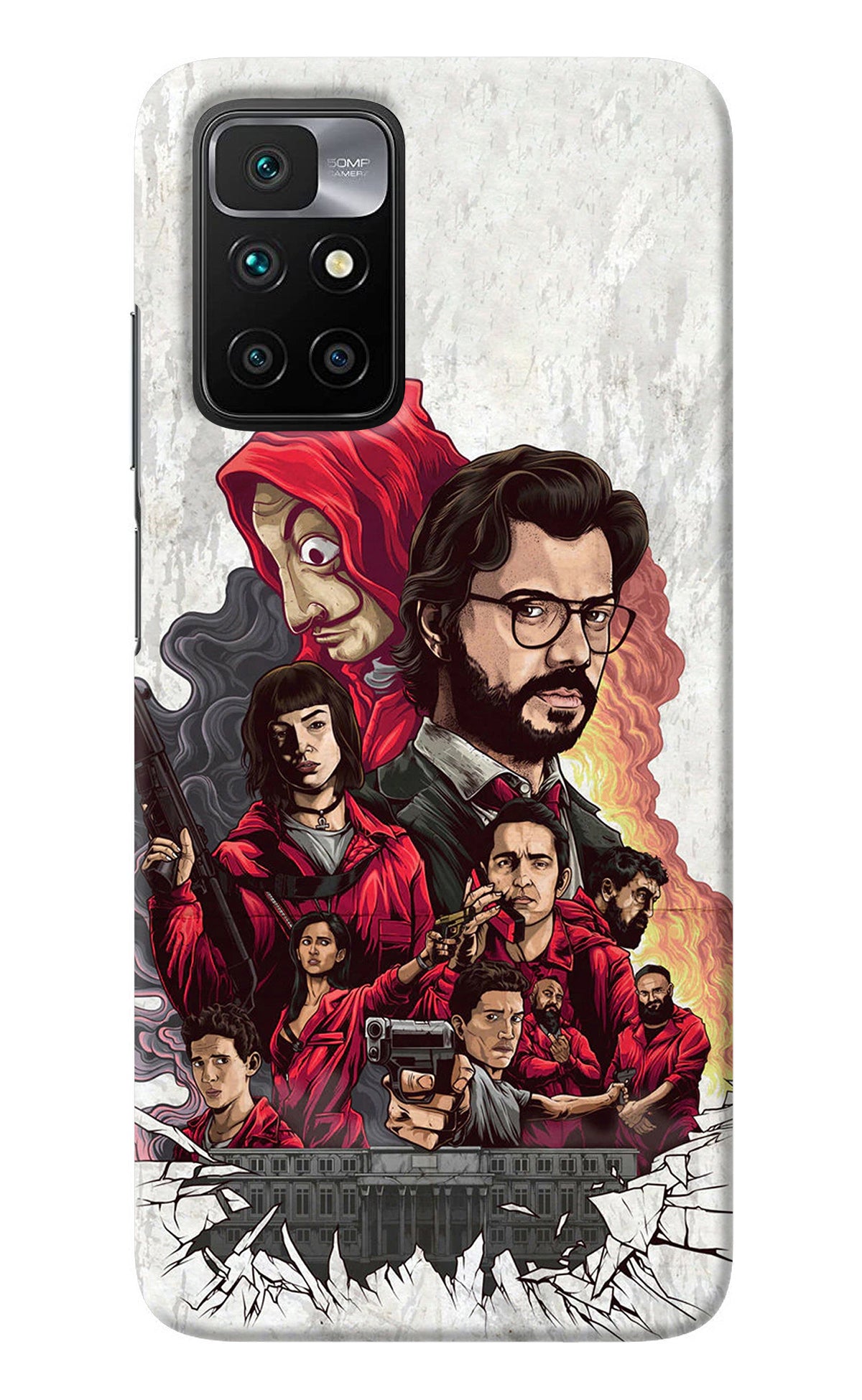 Money Heist Artwork Redmi 10 Prime Back Cover