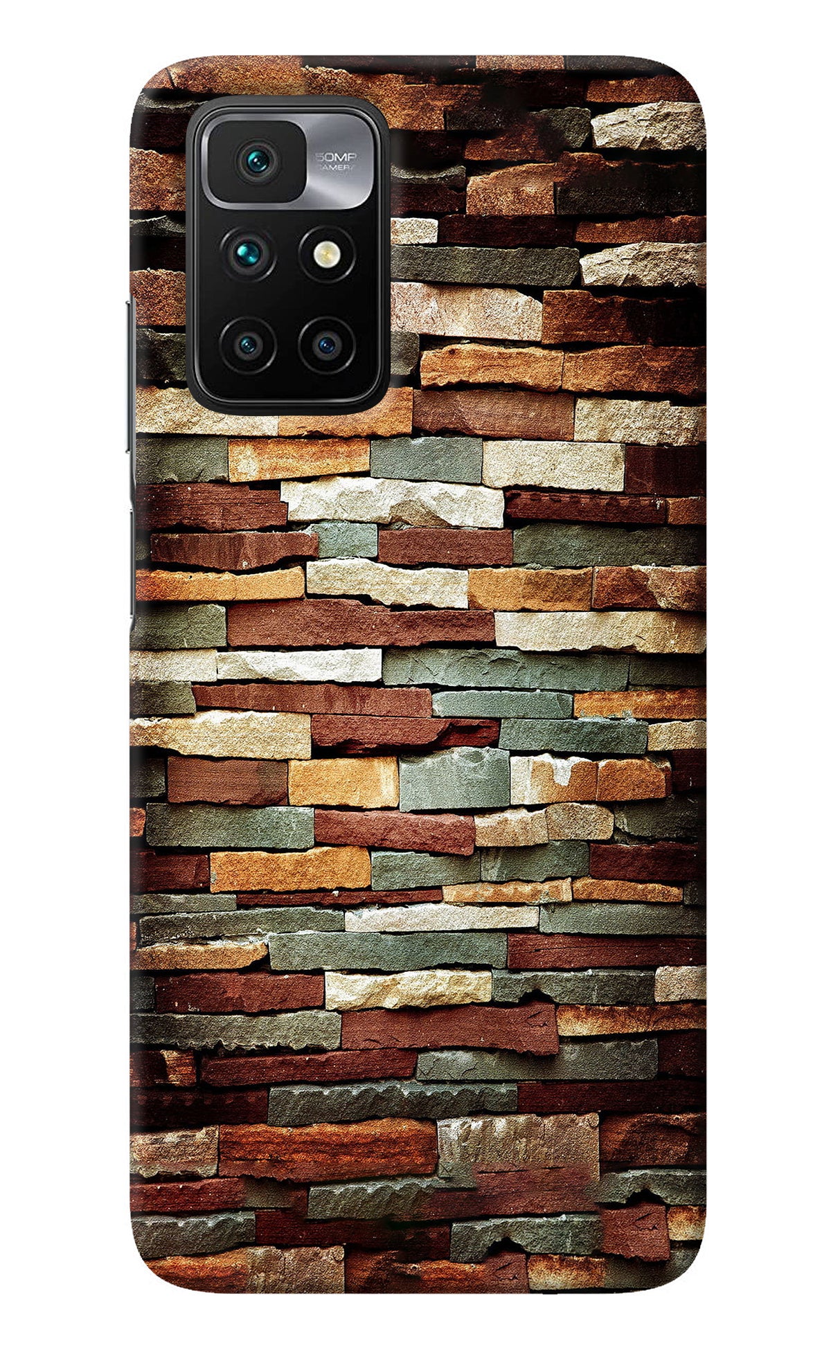 Bricks Pattern Redmi 10 Prime Back Cover