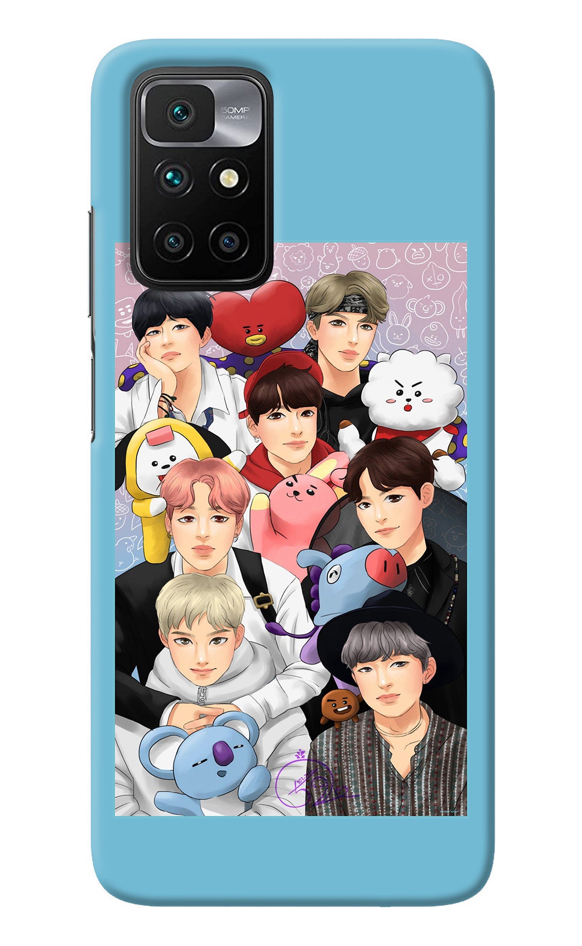 BTS with animals Redmi 10 Prime Back Cover