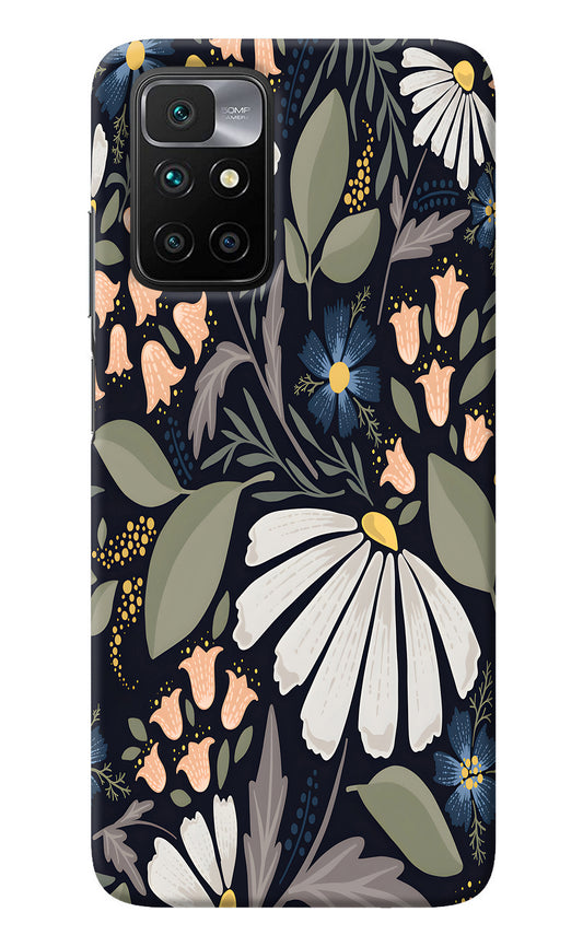 Flowers Art Redmi 10 Prime Back Cover