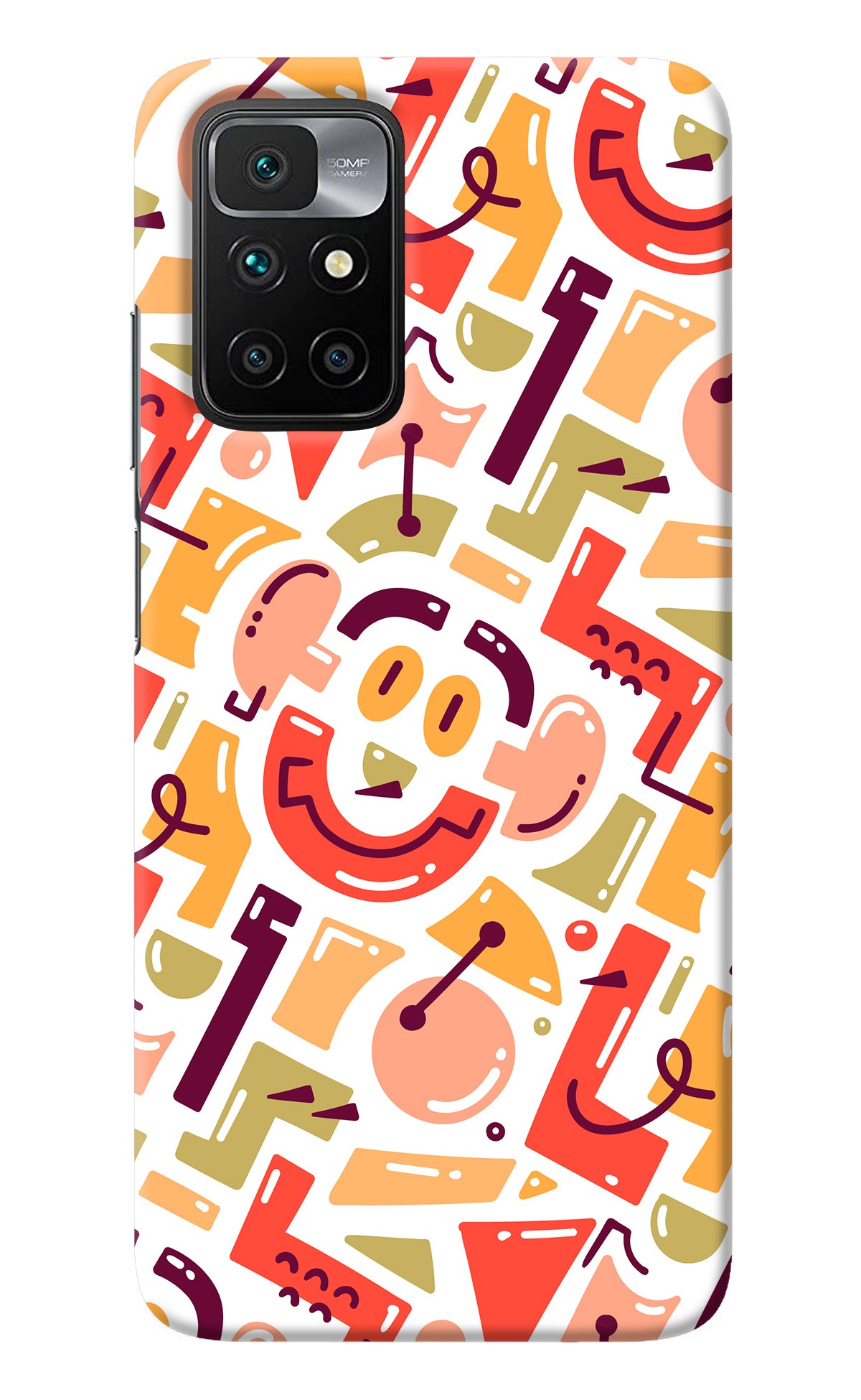 Doodle Pattern Redmi 10 Prime Back Cover