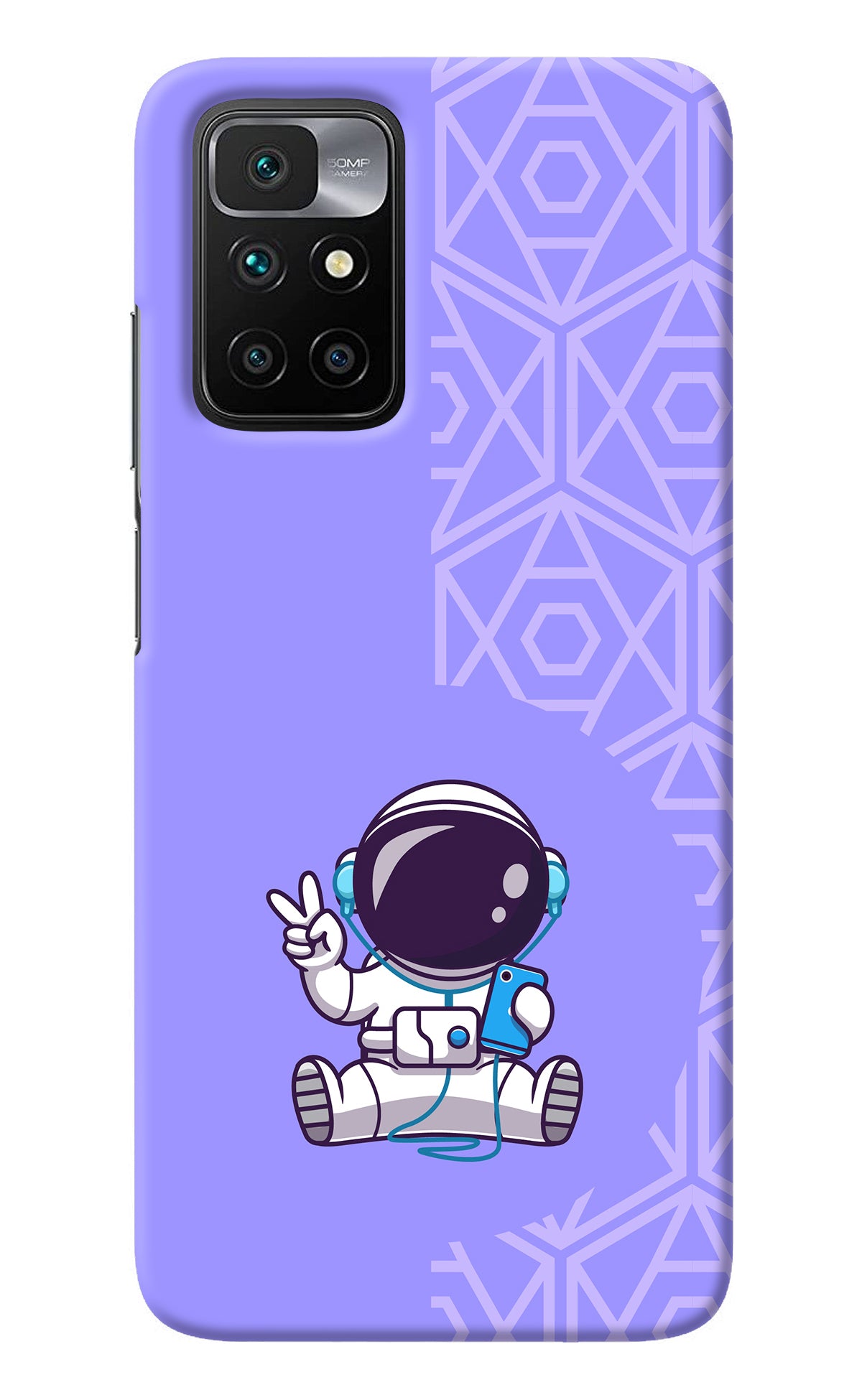 Cute Astronaut Chilling Redmi 10 Prime Back Cover