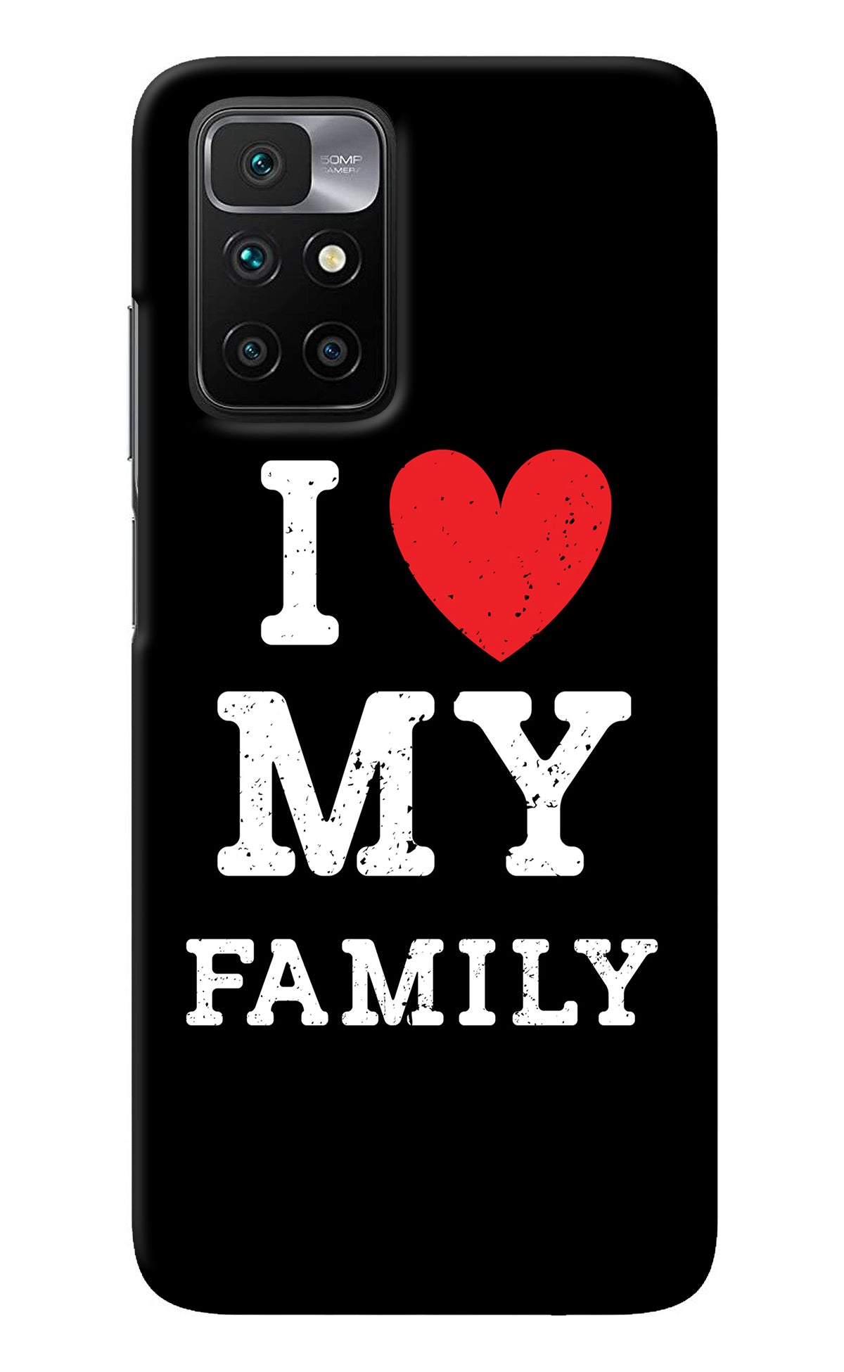 I Love My Family Redmi 10 Prime Back Cover