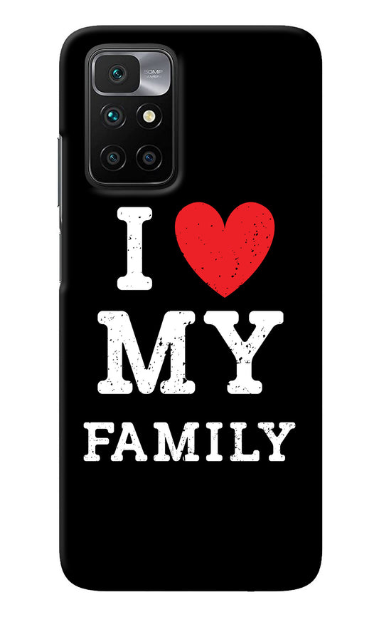 I Love My Family Redmi 10 Prime Back Cover