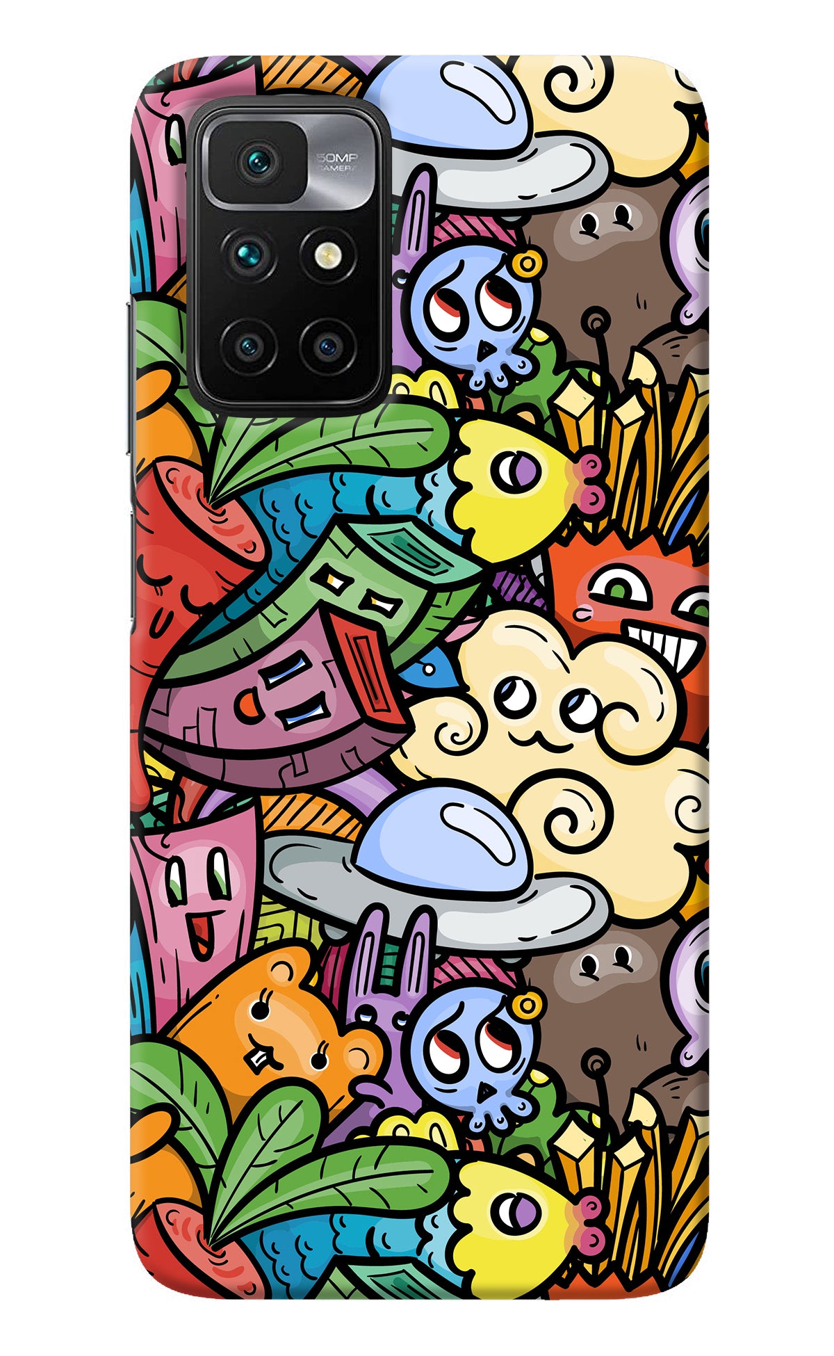 Veggie Doodle Redmi 10 Prime Back Cover