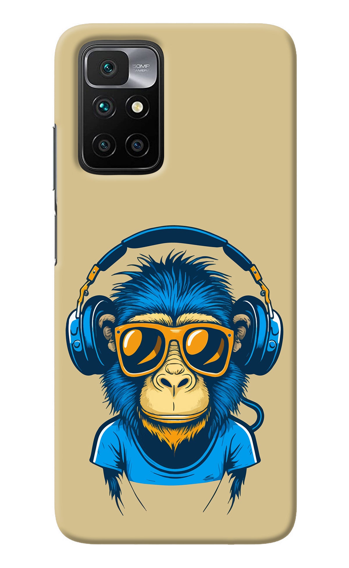 Monkey Headphone Redmi 10 Prime Back Cover