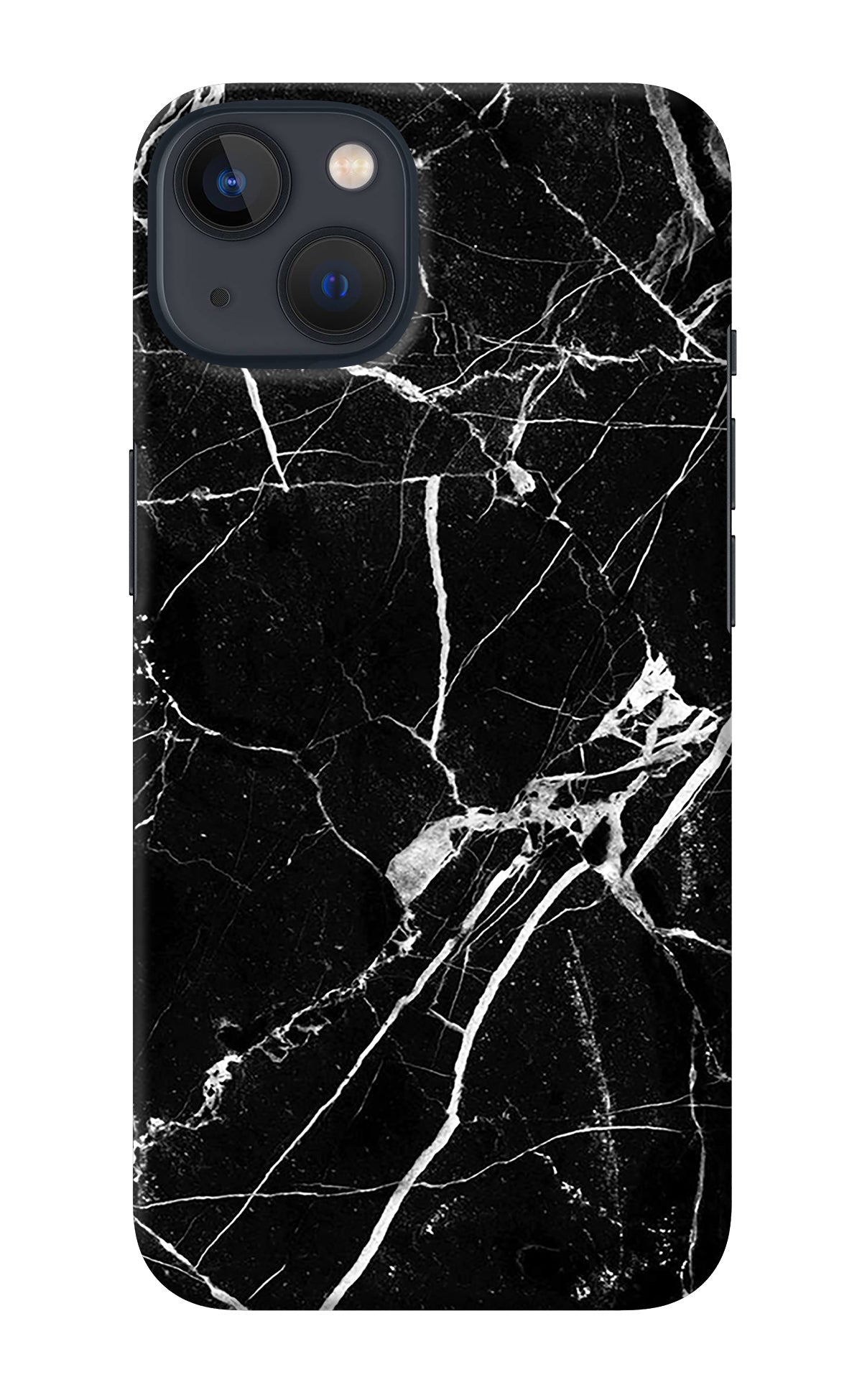 Black Marble Pattern iPhone 13 Back Cover