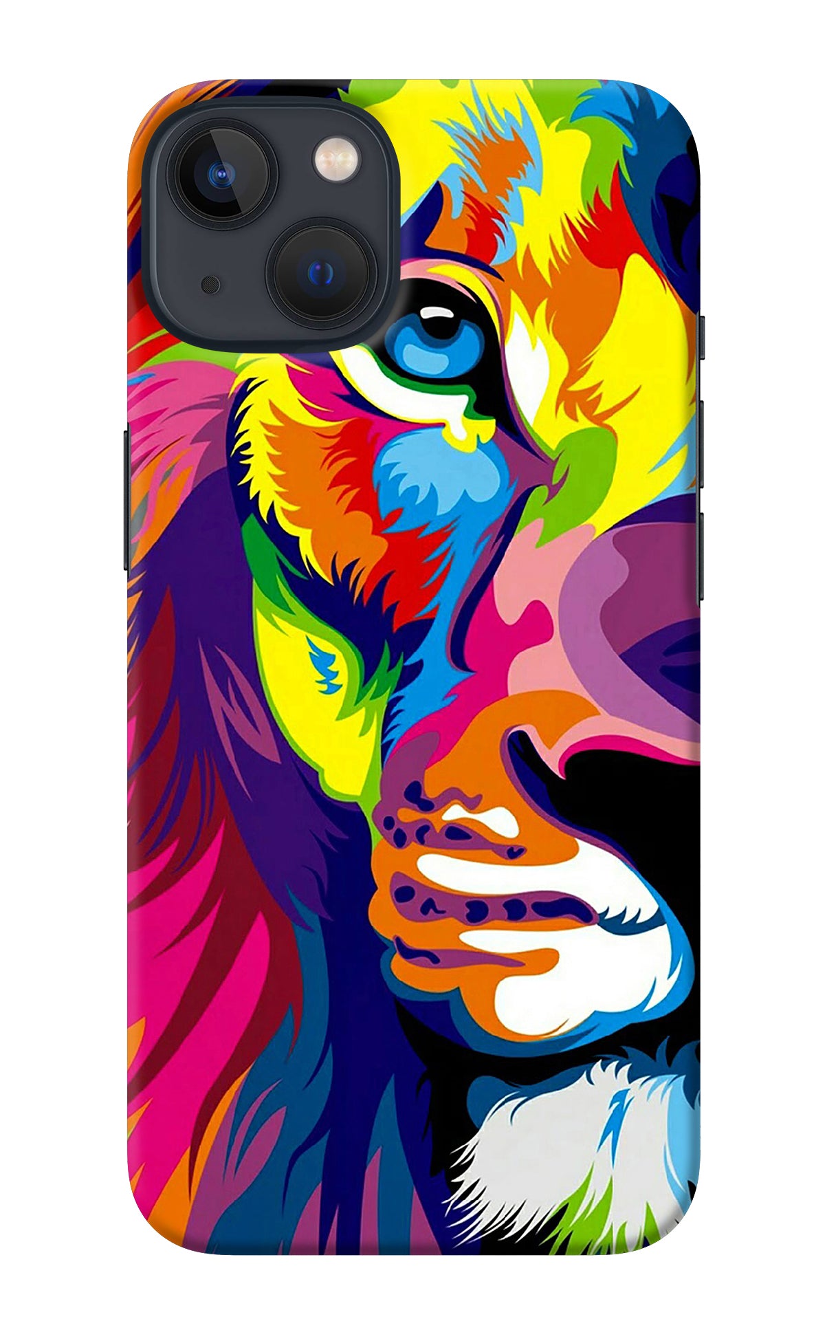 Lion Half Face iPhone 13 Back Cover