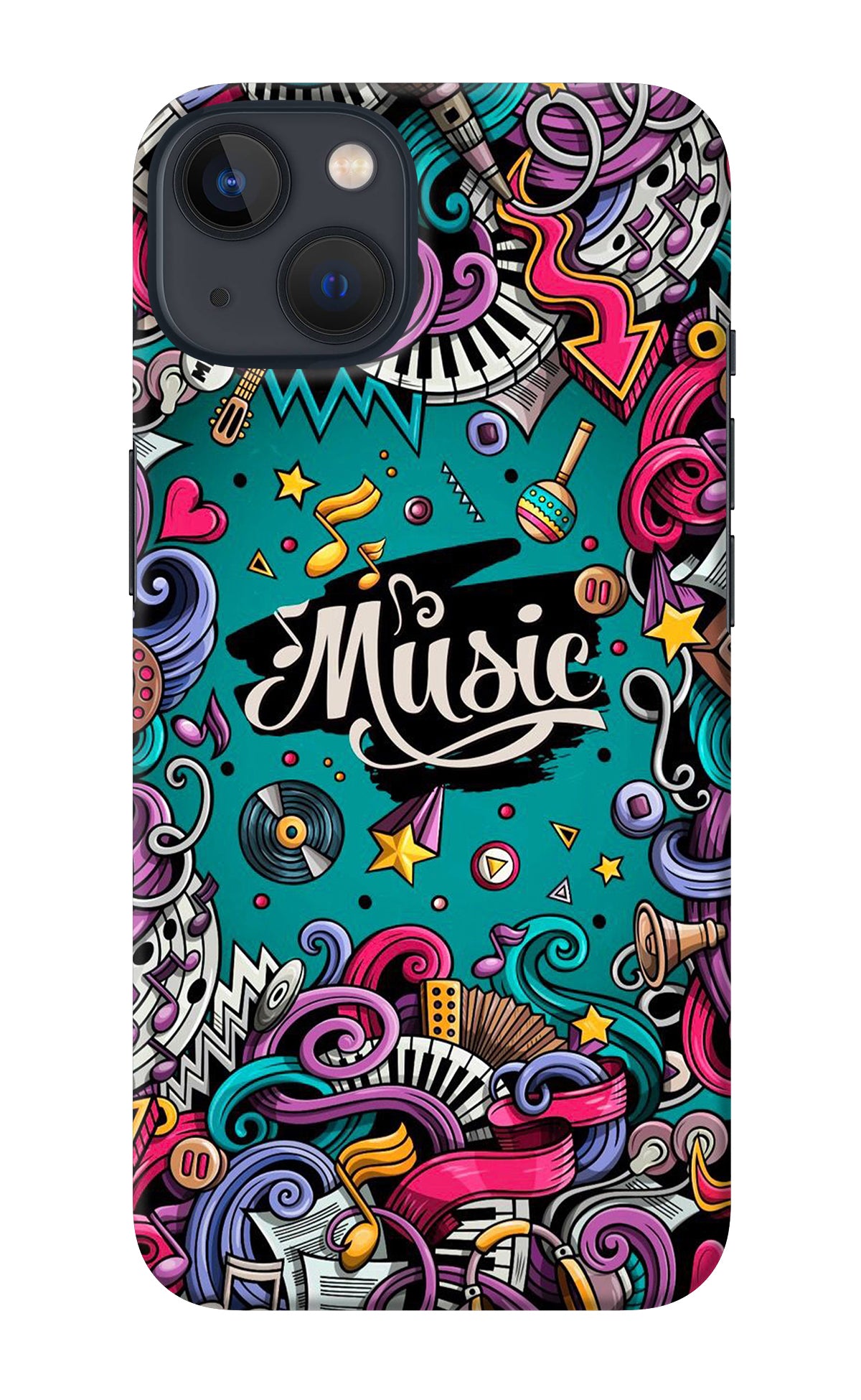 Music Graffiti iPhone 13 Back Cover