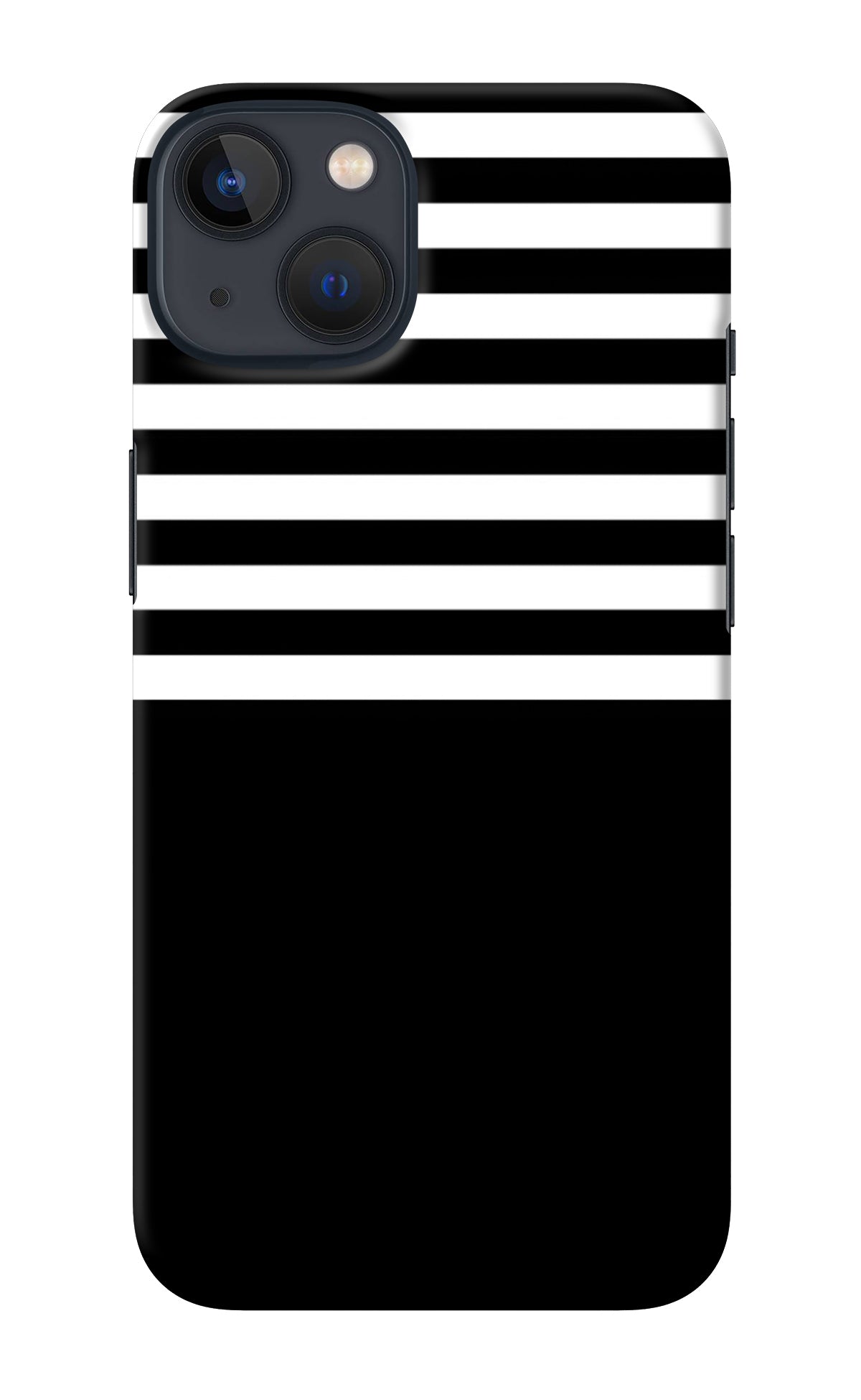 Black and White Print iPhone 13 Back Cover