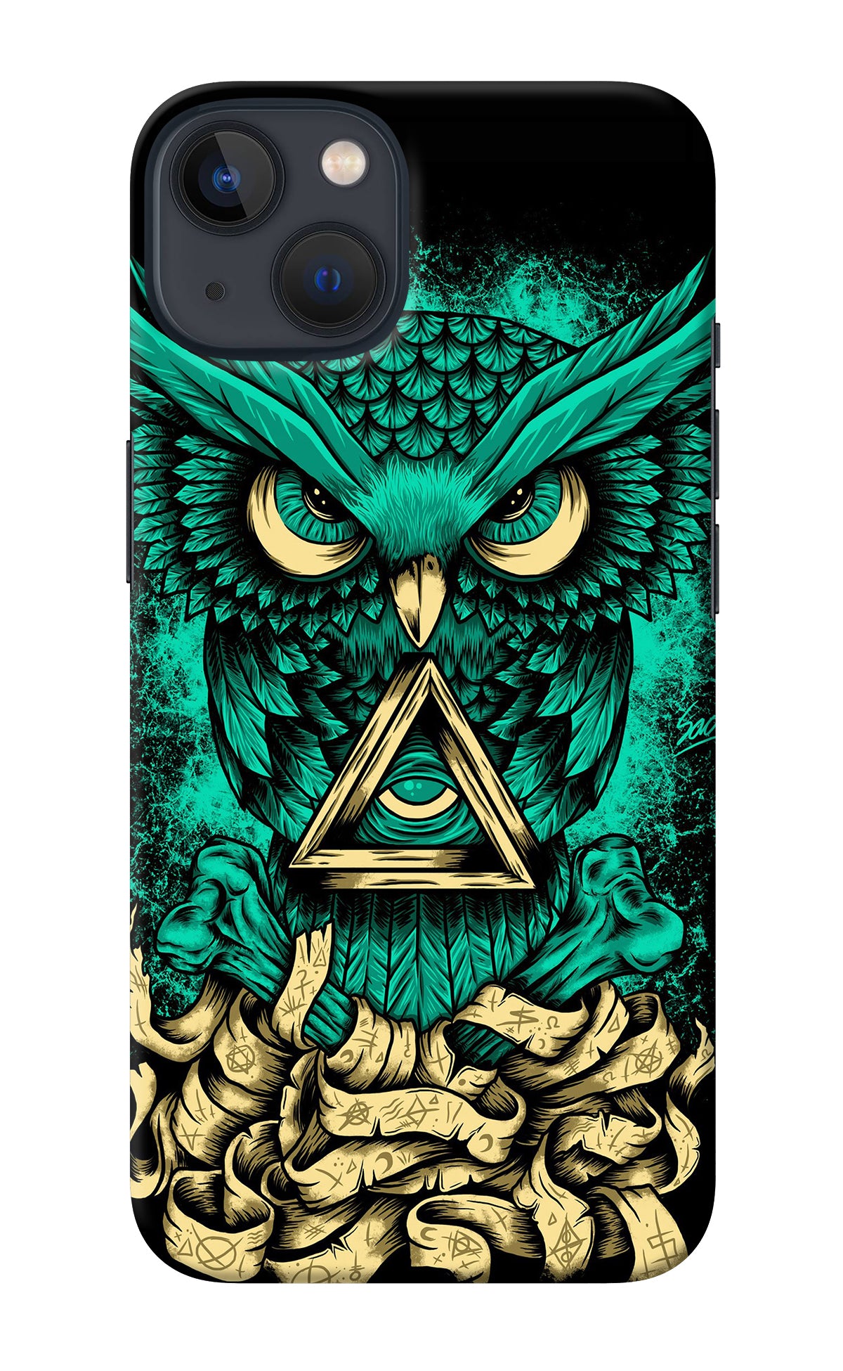 Green Owl iPhone 13 Back Cover