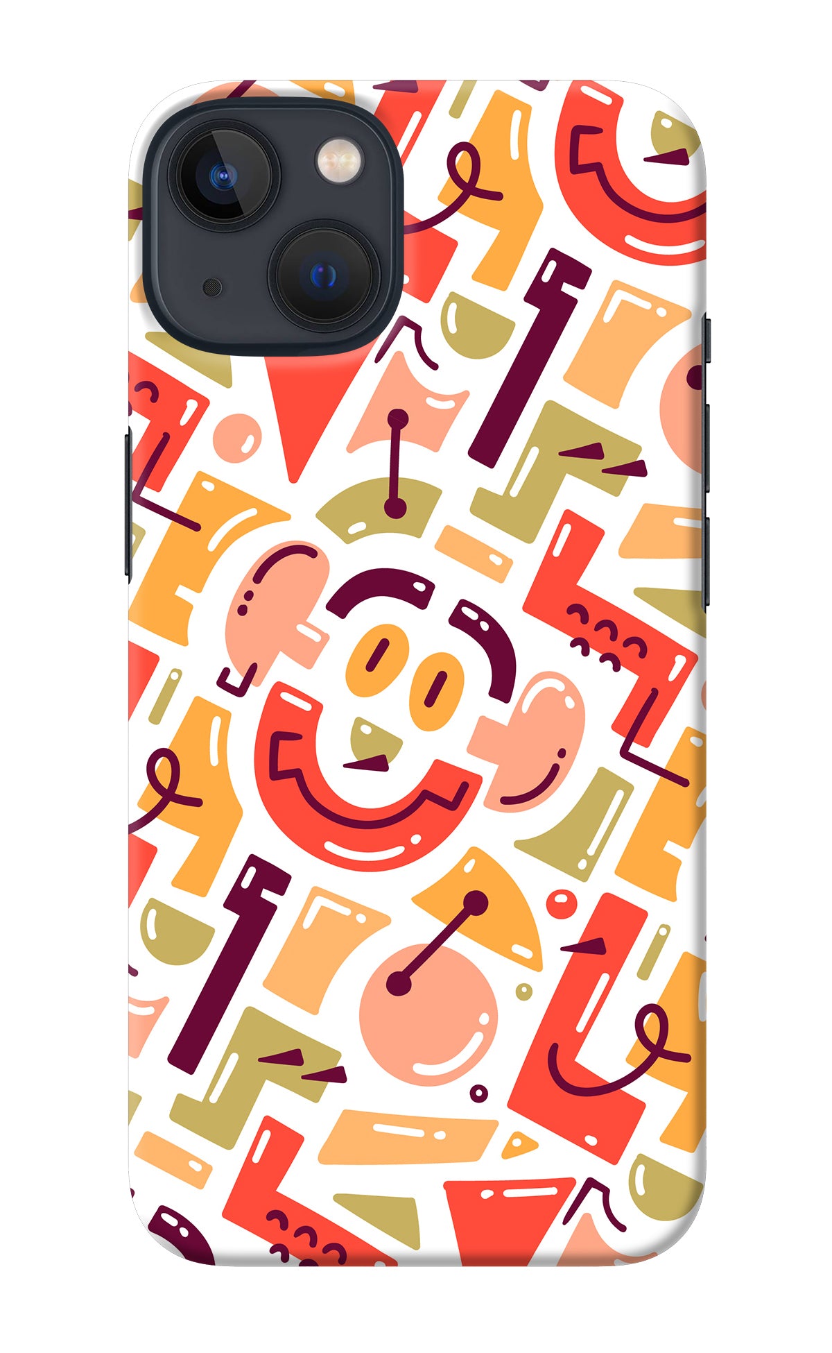 Doodle Pattern iPhone 13 Back Cover