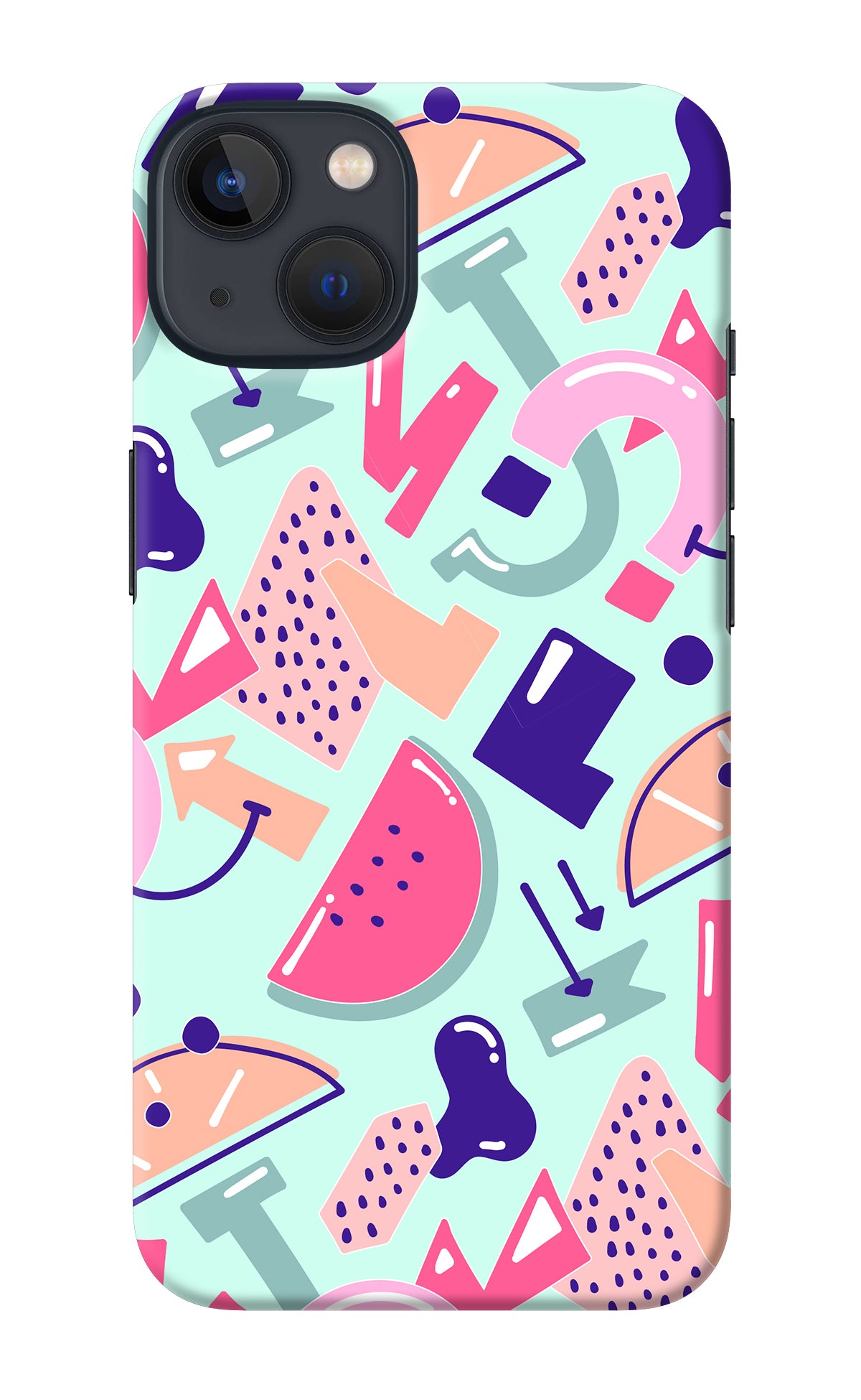 Doodle Pattern iPhone 13 Back Cover