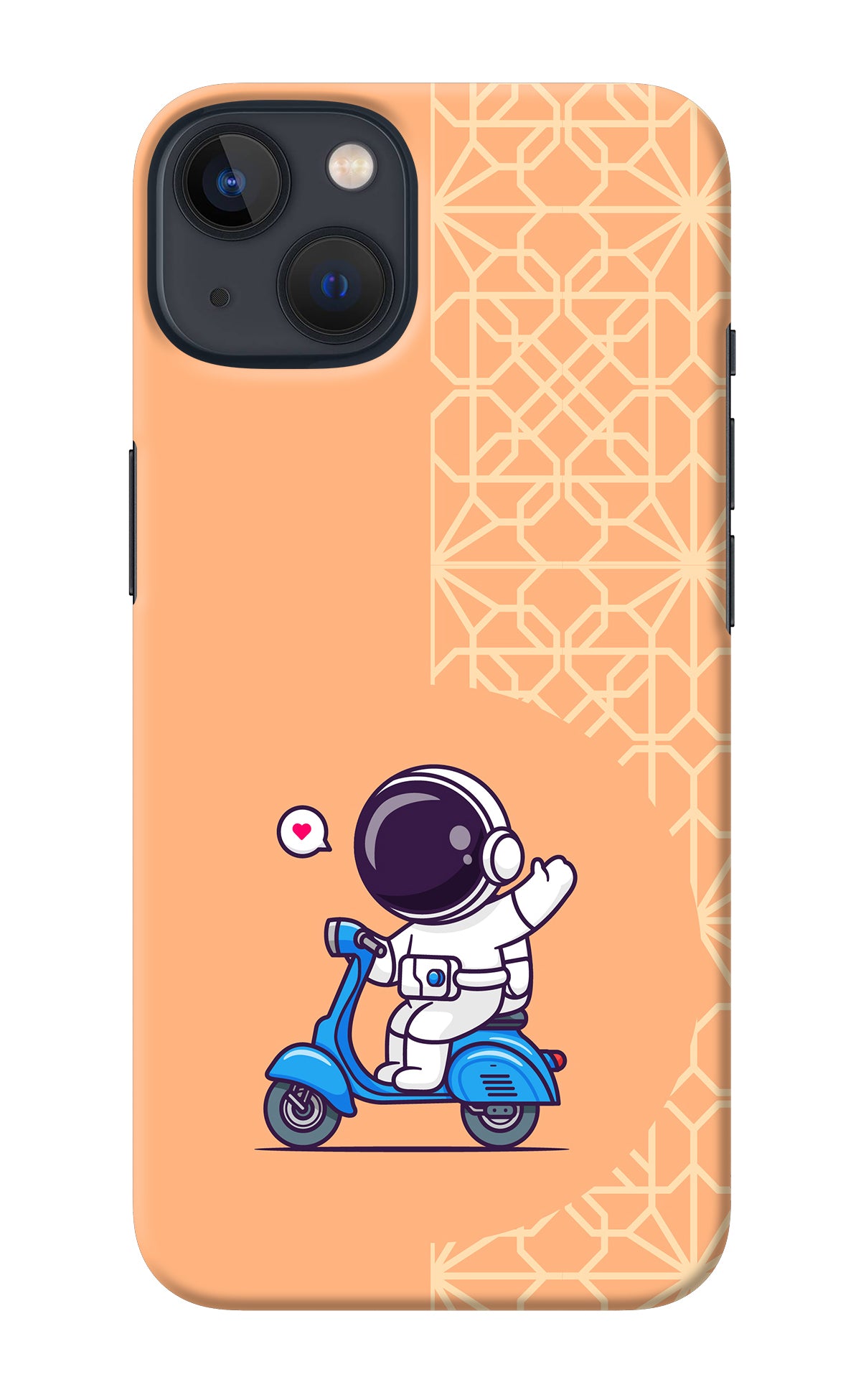 Cute Astronaut Riding iPhone 13 Back Cover