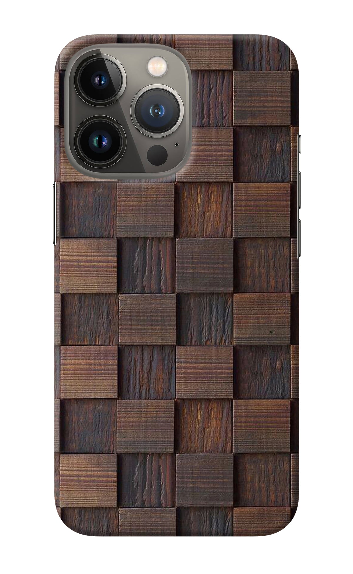 Wooden Cube Design iPhone 13 Pro Back Cover