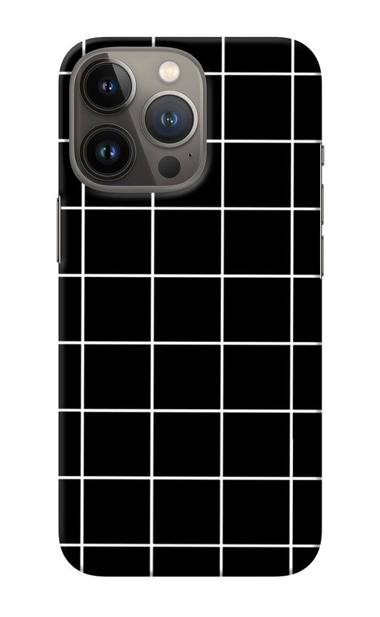 White Grid iPhone 13 Pro Back Cover