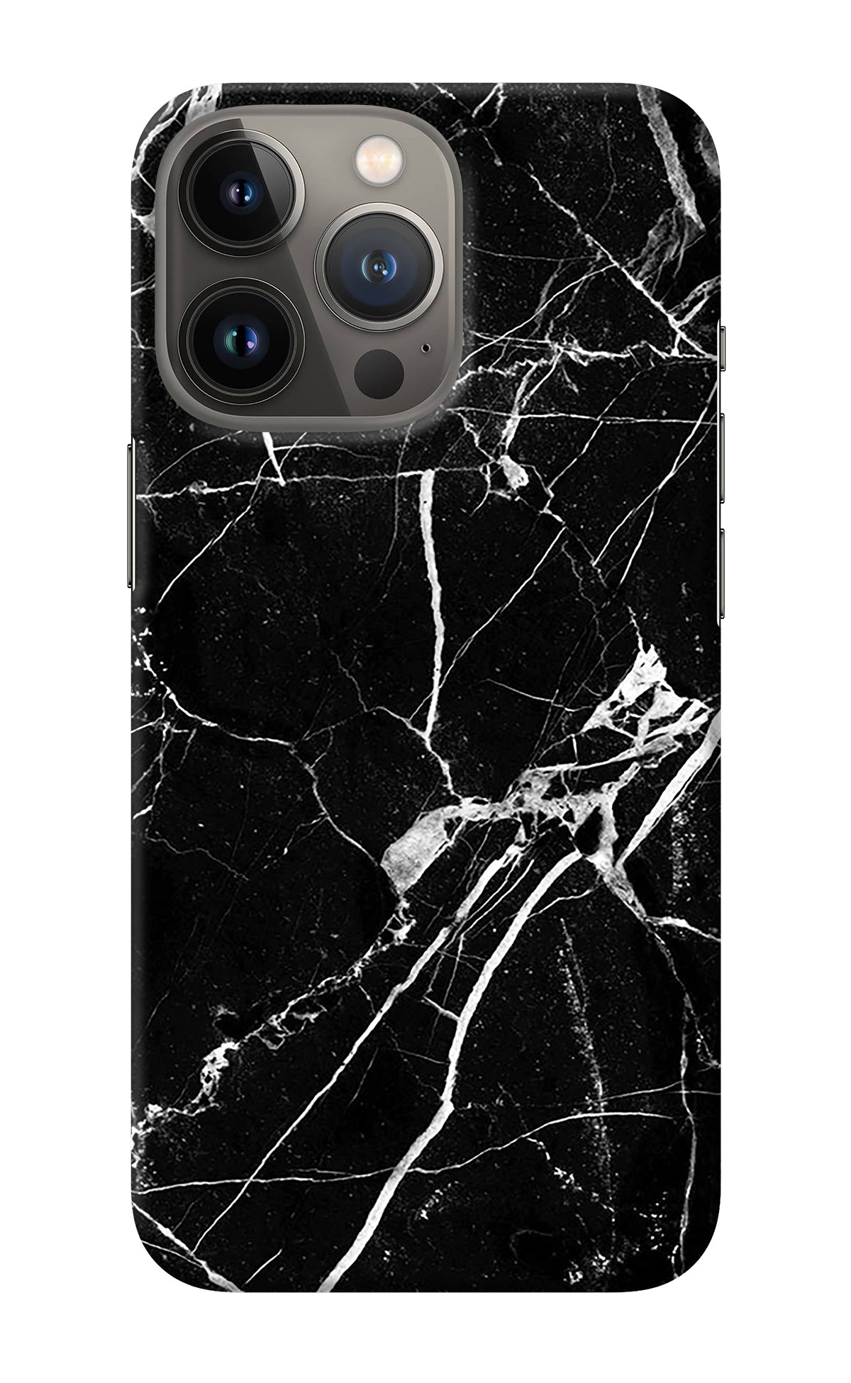 Black Marble Pattern iPhone 13 Pro Back Cover