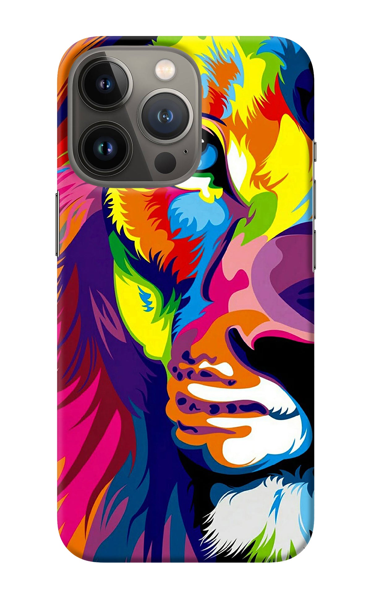 Lion Half Face iPhone 13 Pro Back Cover