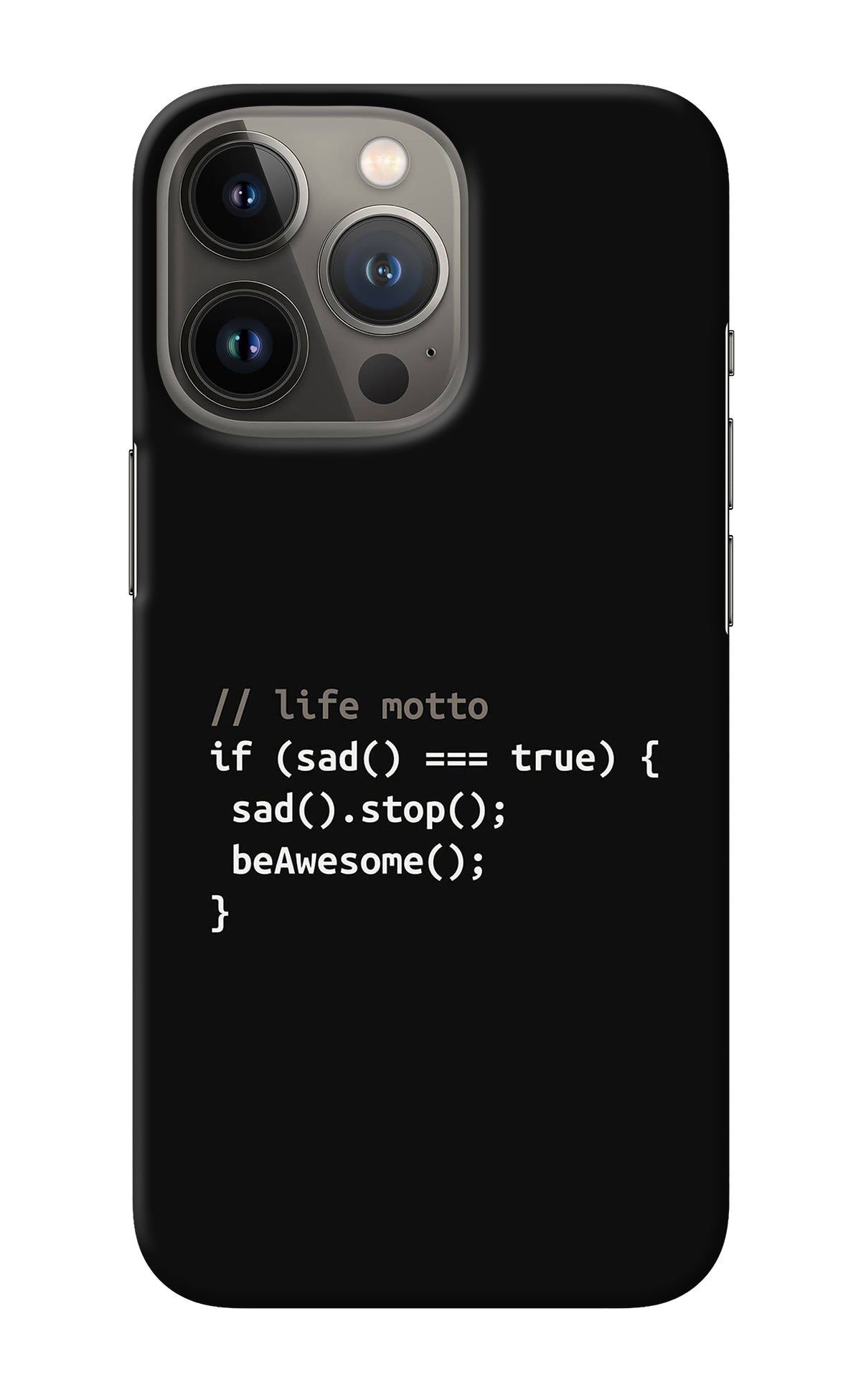 Life Motto Code iPhone 13 Pro Back Cover