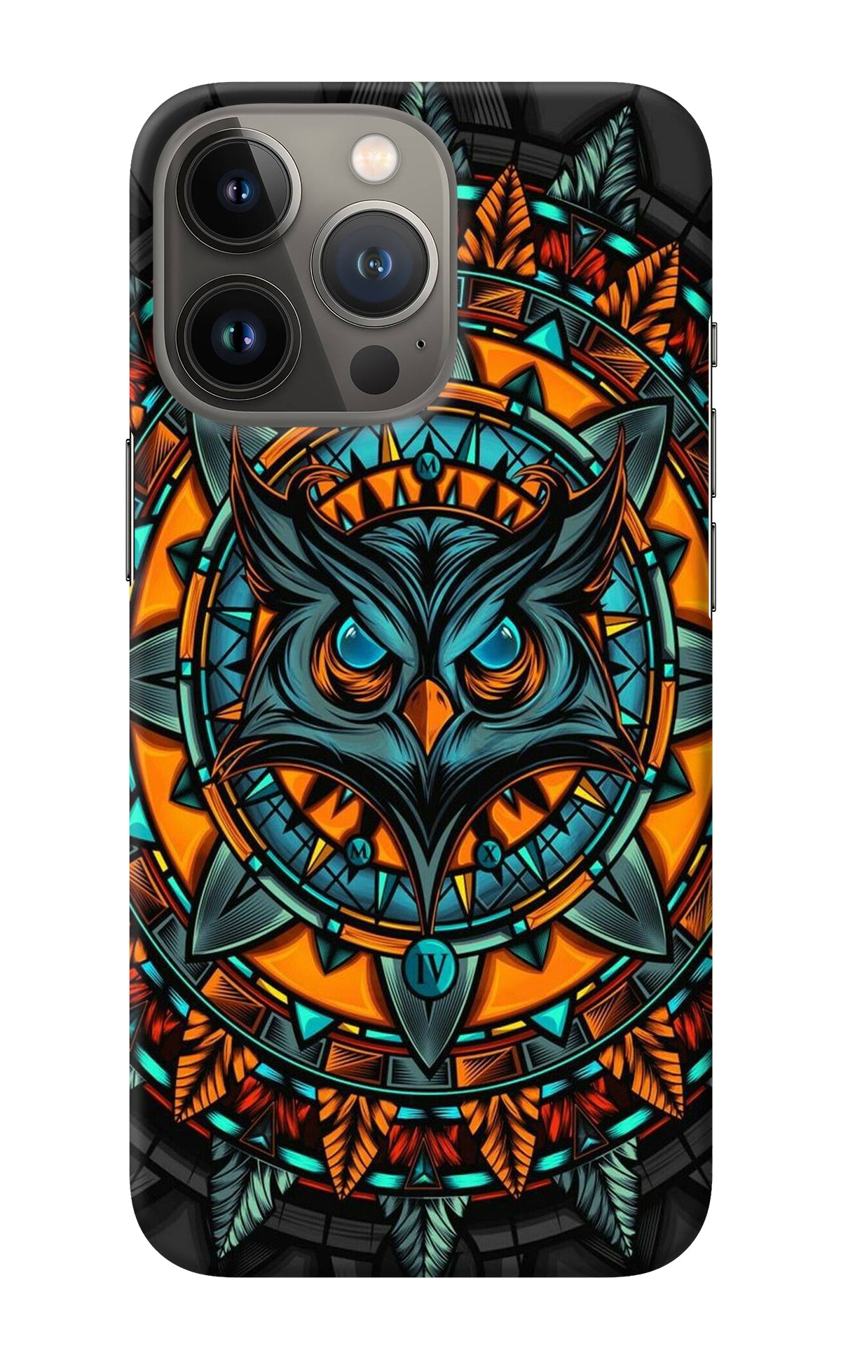 Angry Owl Art iPhone 13 Pro Back Cover