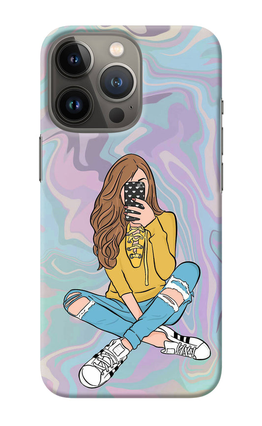 Selfie Girl iPhone 13 Pro Back Cover