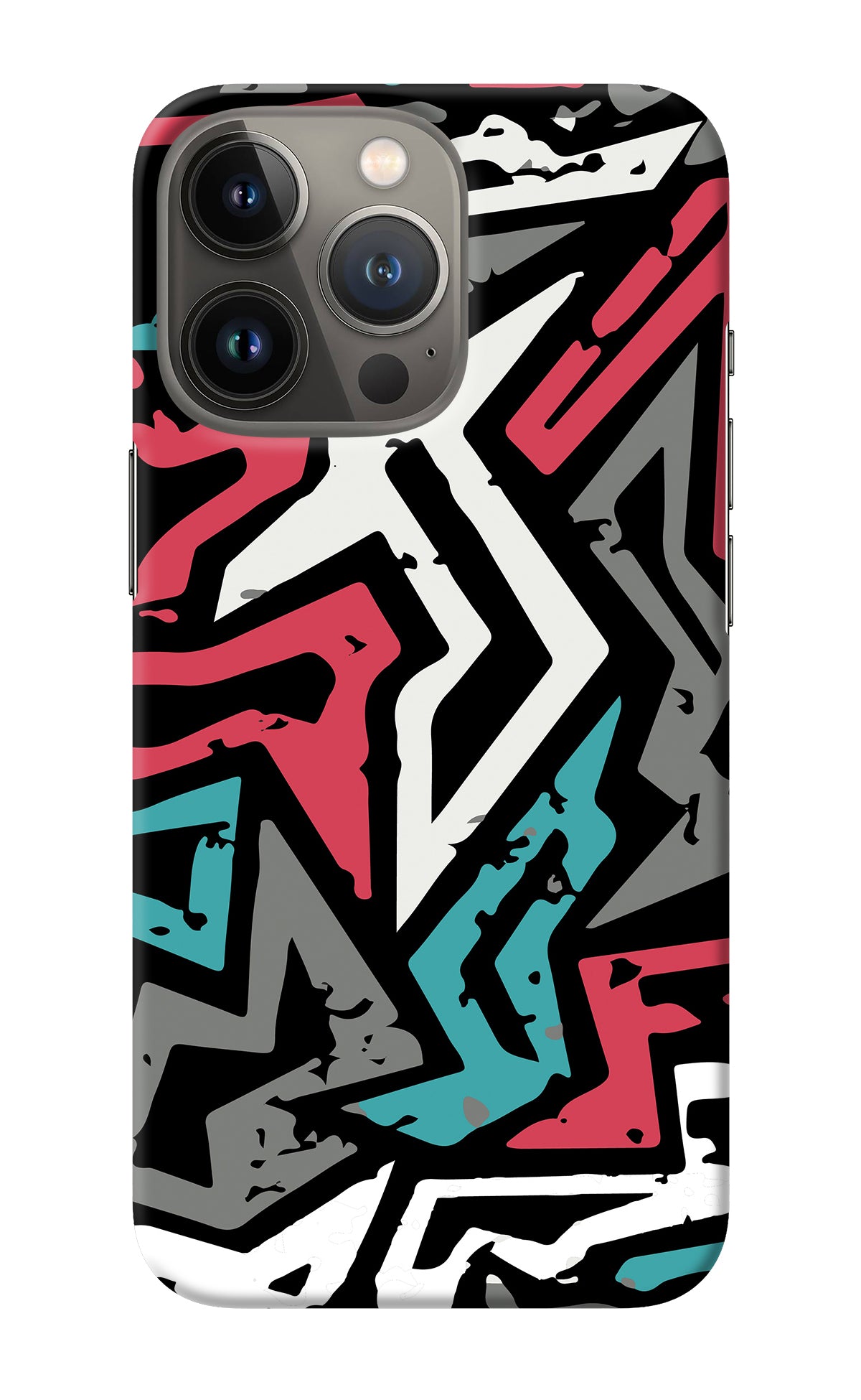 Geometric Graffiti iPhone 13 Pro Back Cover