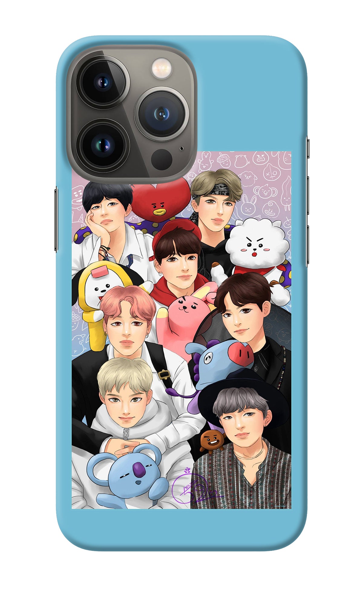 BTS with animals iPhone 13 Pro Back Cover