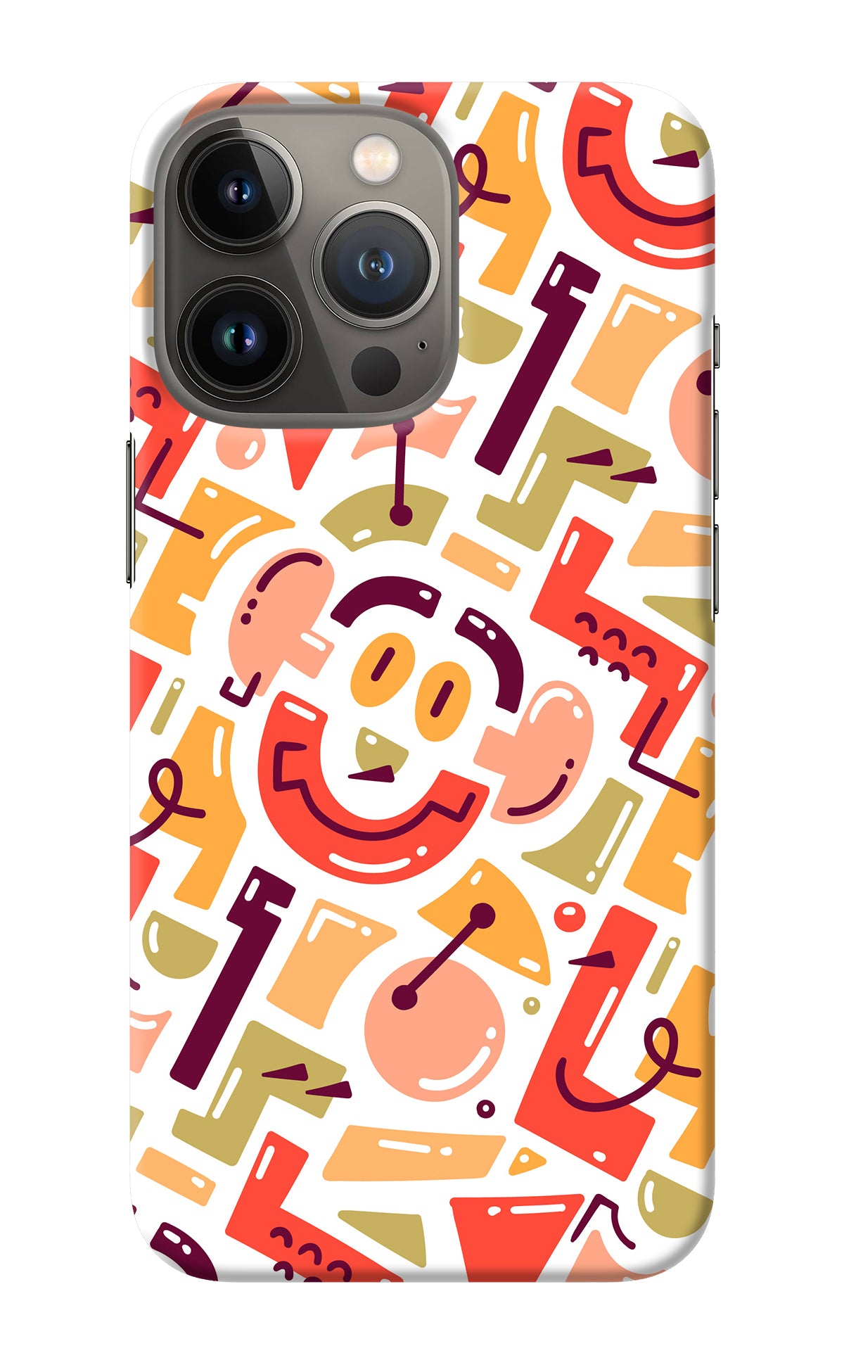 Doodle Pattern iPhone 13 Pro Back Cover