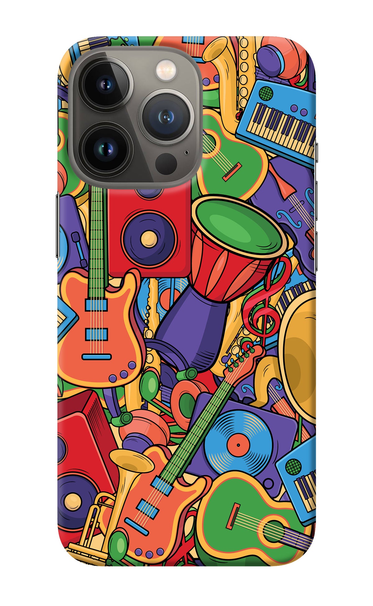 Music Instrument Doodle iPhone 13 Pro Back Cover