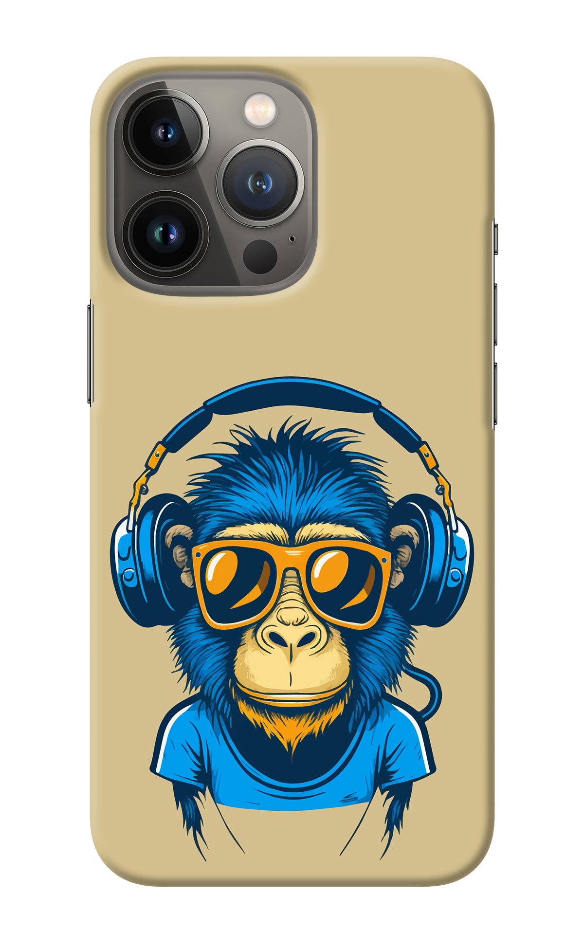 Monkey Headphone iPhone 13 Pro Back Cover